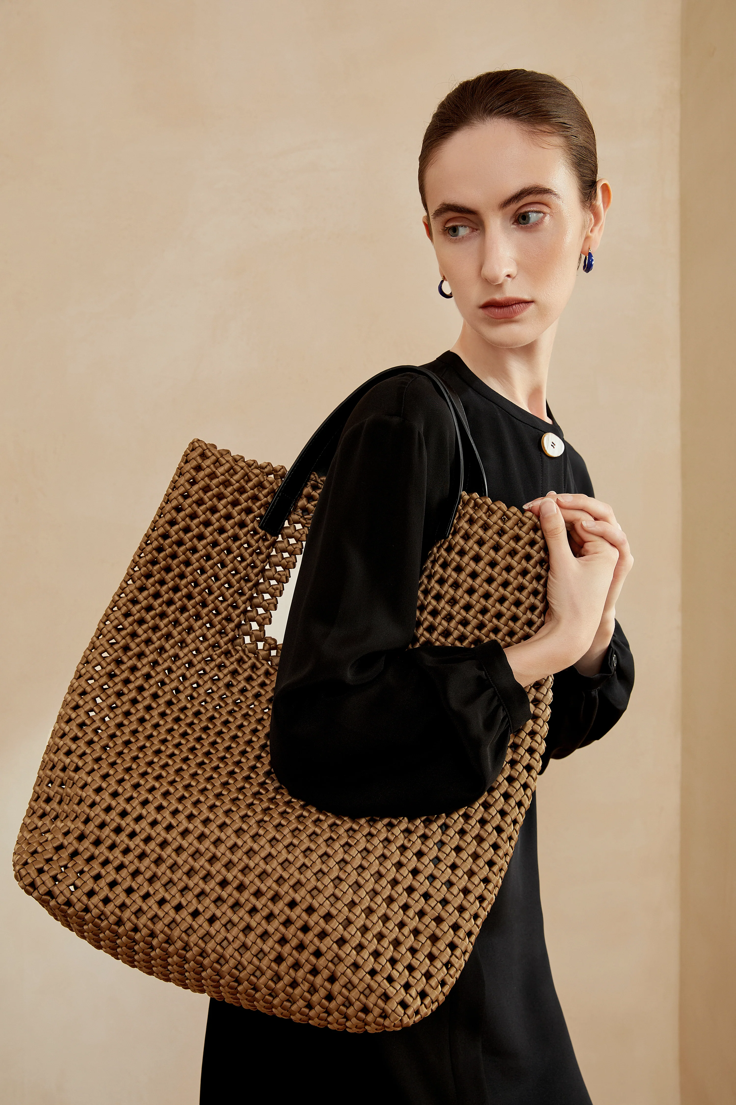 2 PCs Set Woven Large Handle Bag - Image 9