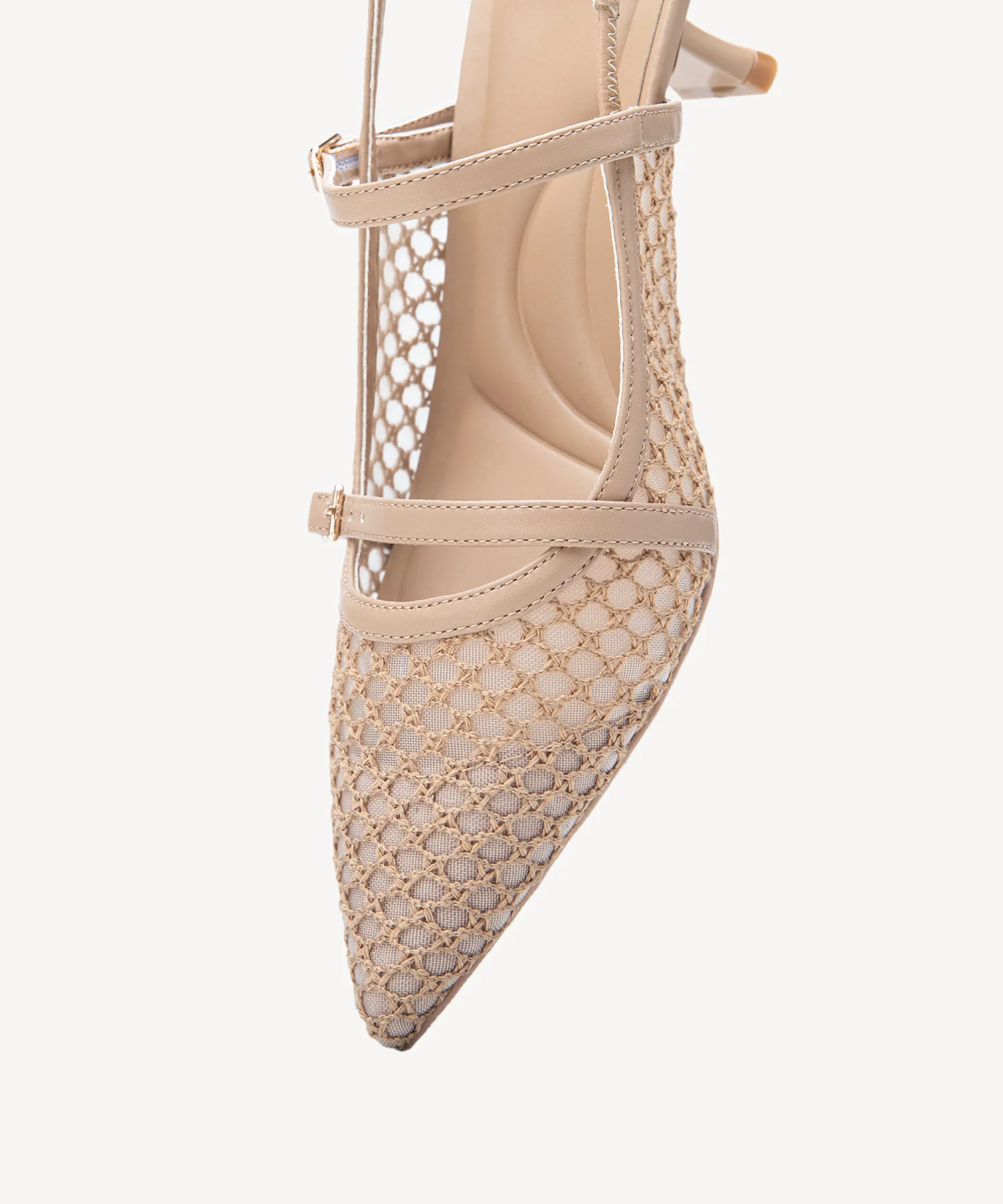 Airy Mesh Pointed Toe Heeled Slingback - Image 10