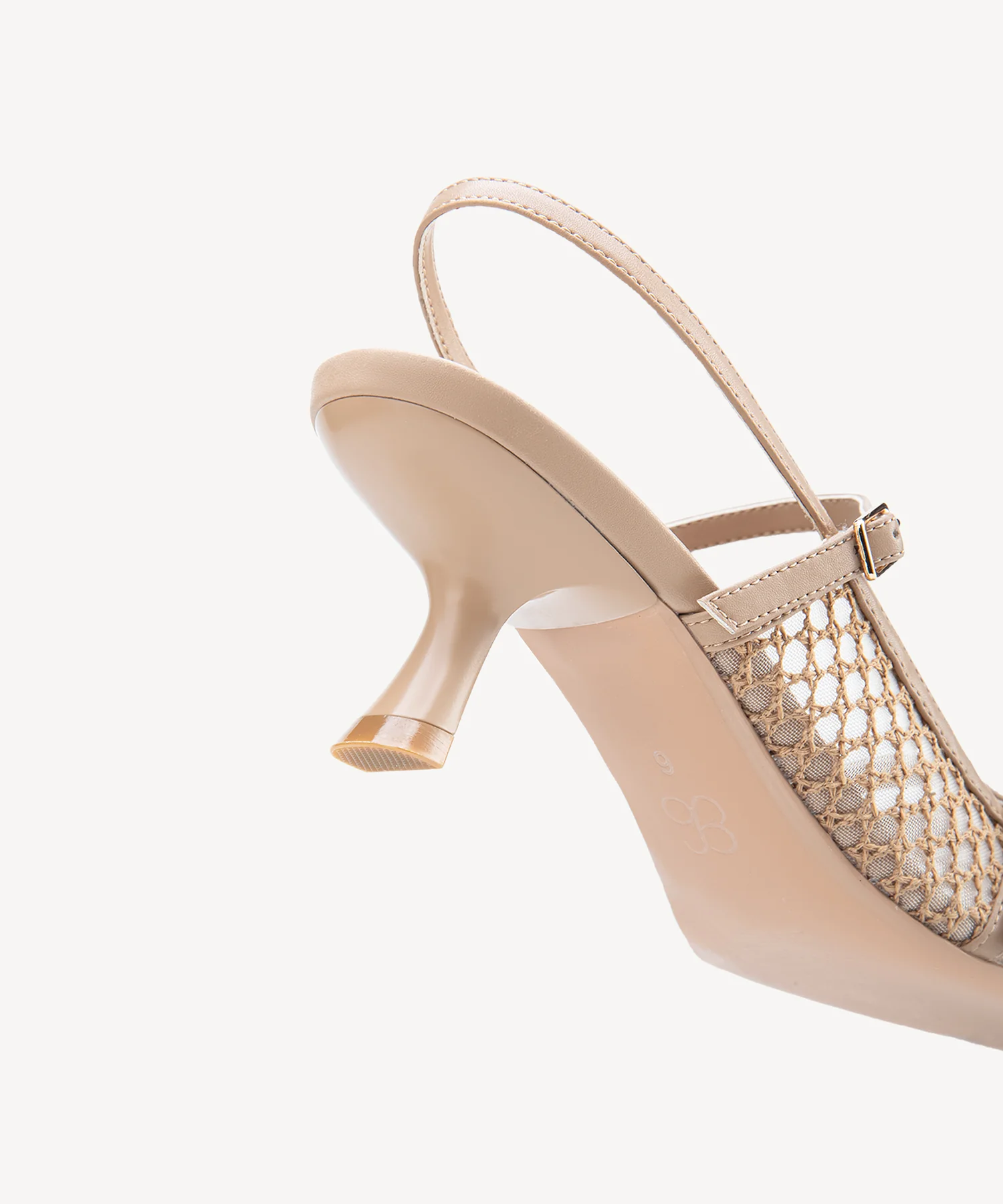 Airy Mesh Pointed Toe Heeled Slingback - Image 11