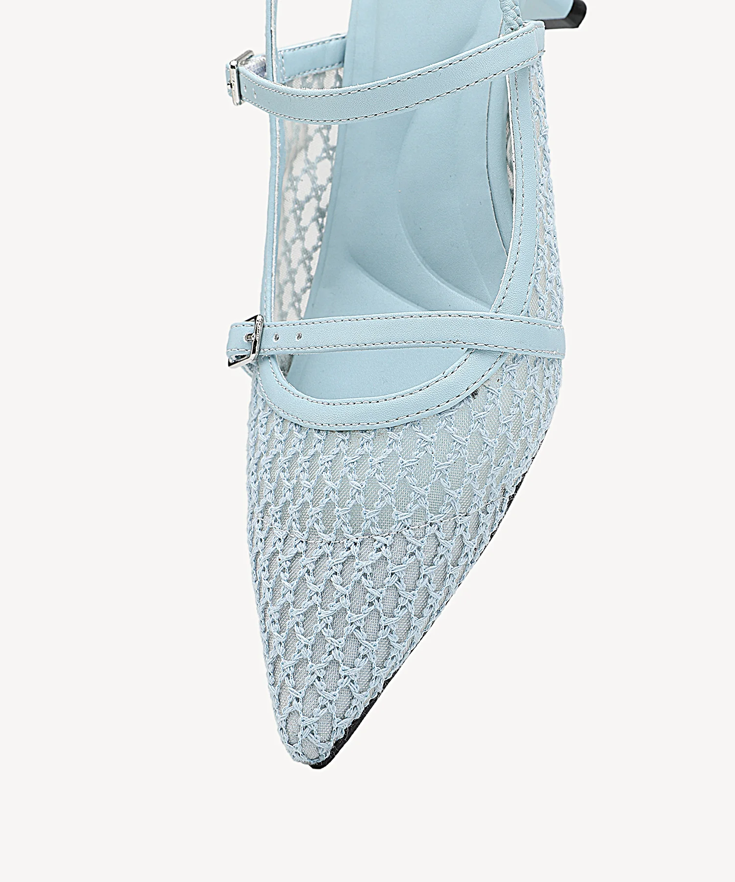 Airy Mesh Pointed Toe Heeled Slingback - Image 16