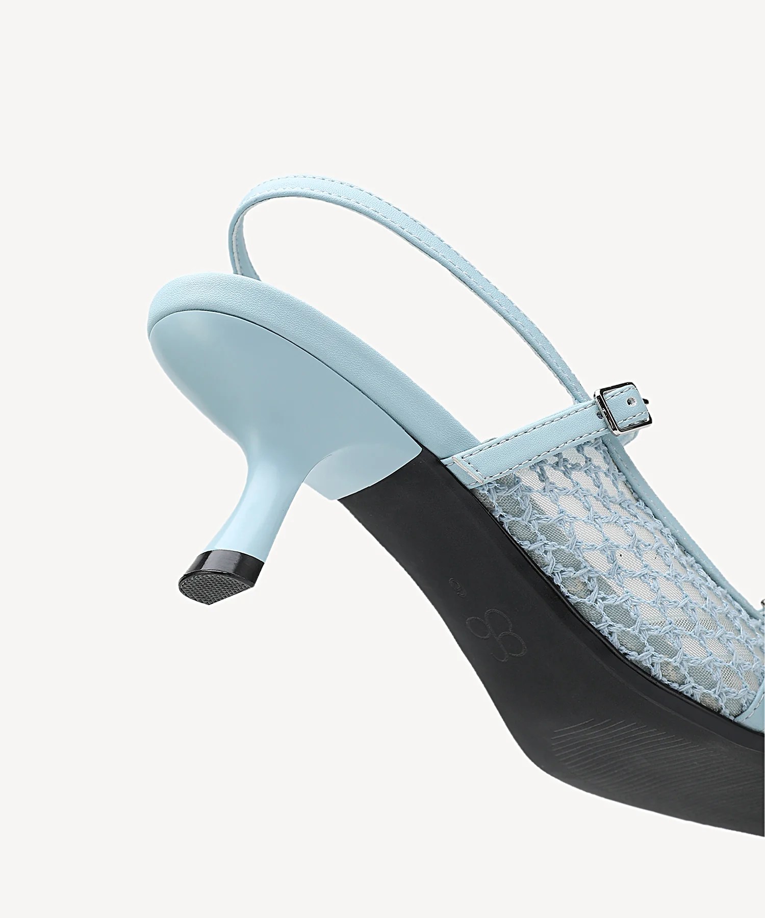 Airy Mesh Pointed Toe Heeled Slingback - Image 17