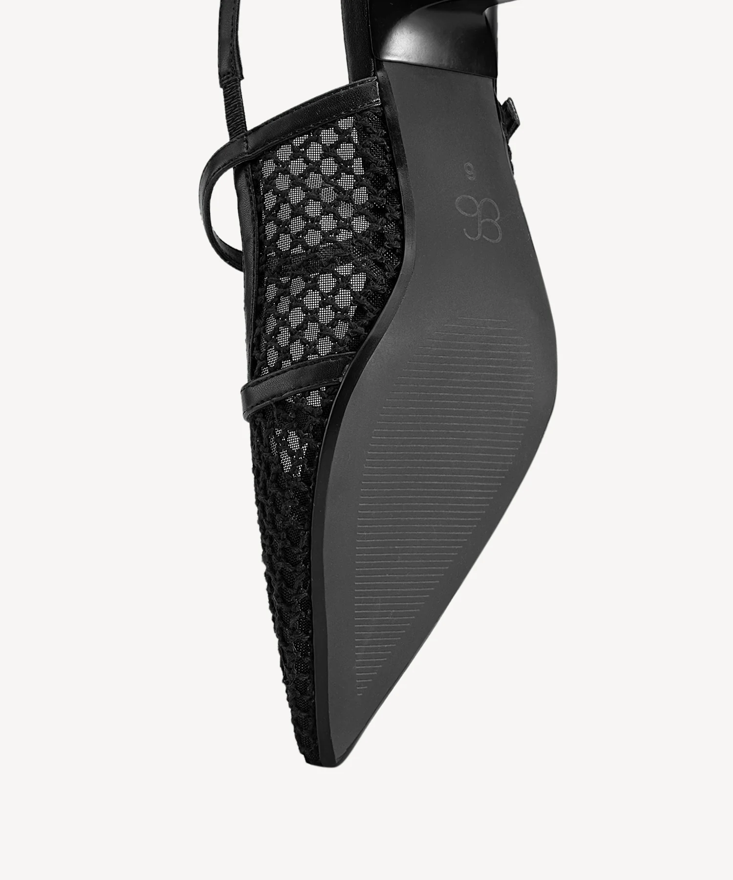 Airy Mesh Pointed Toe Heeled Slingback - Image 6
