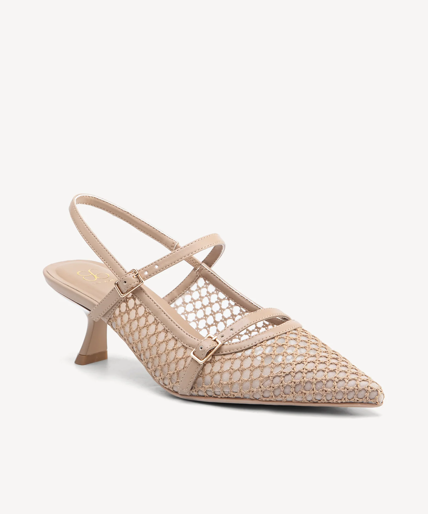 Airy Mesh Pointed Toe Heeled Slingback - Image 7