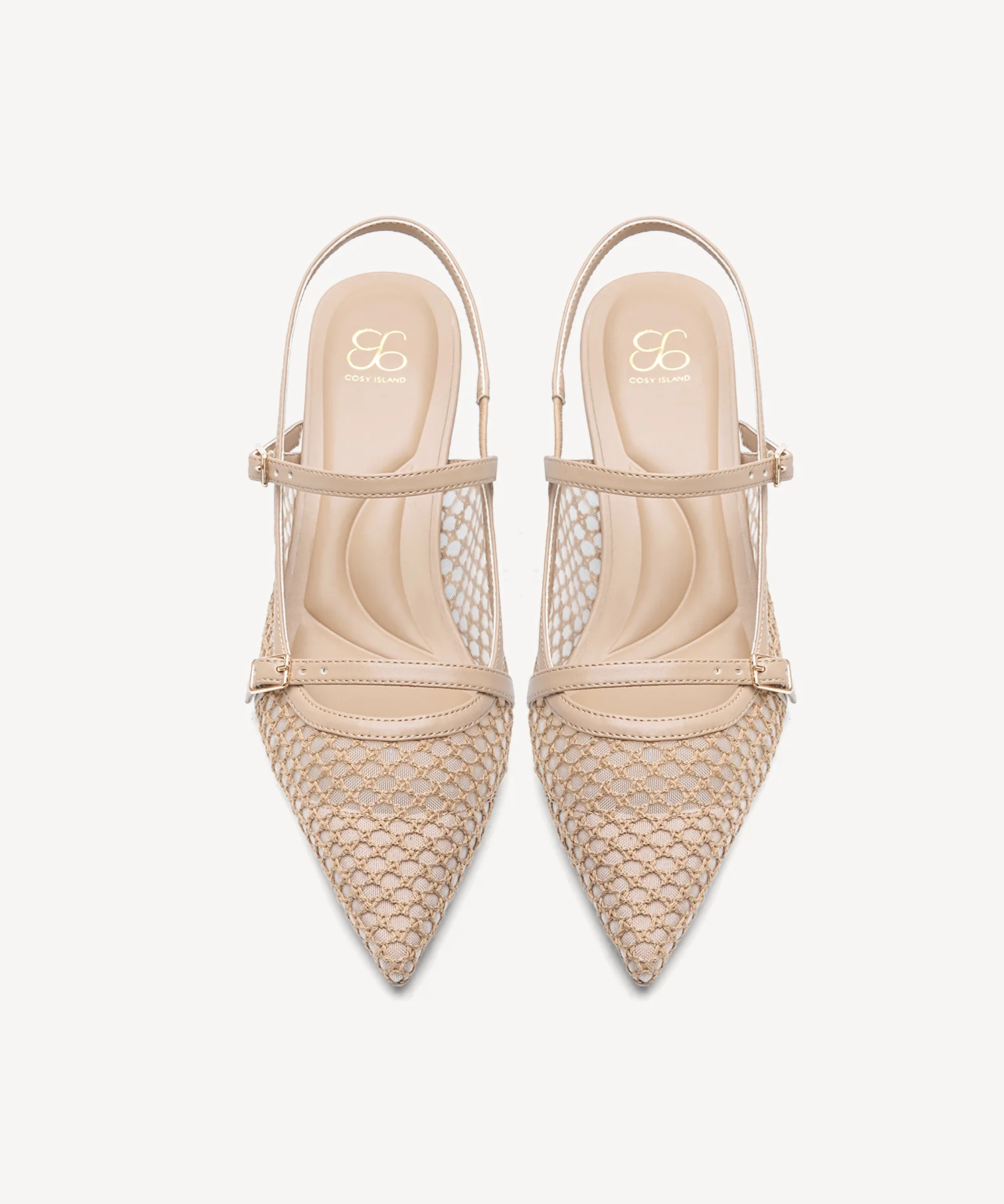 Airy Mesh Pointed Toe Heeled Slingback - Image 8
