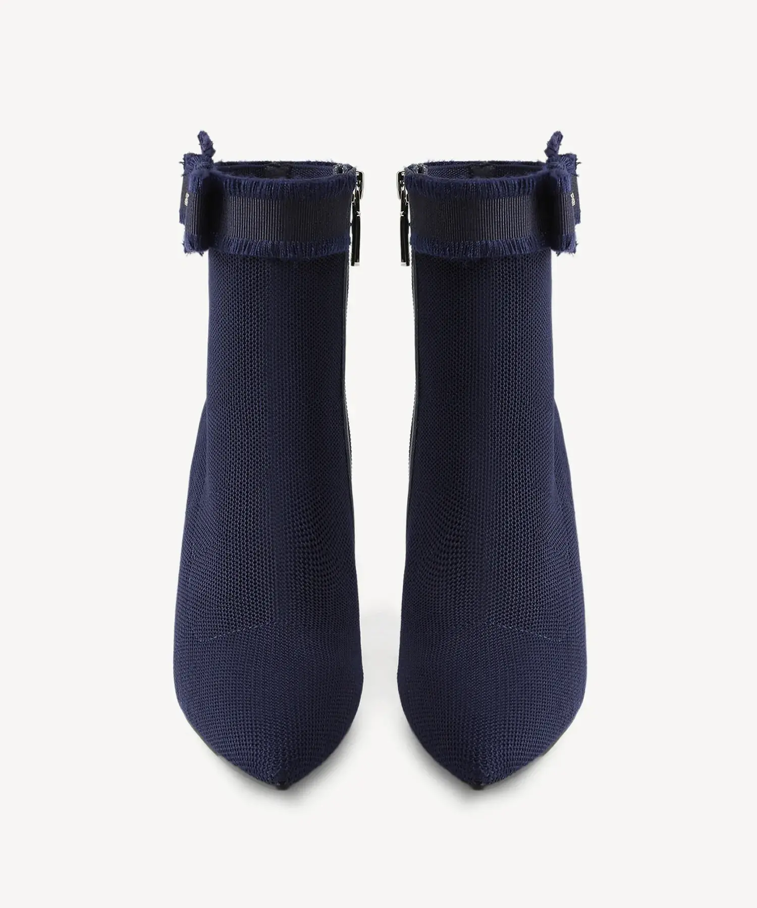BelleKnit Bow Pointed Toe Heeled Ankle Boot - Image 14