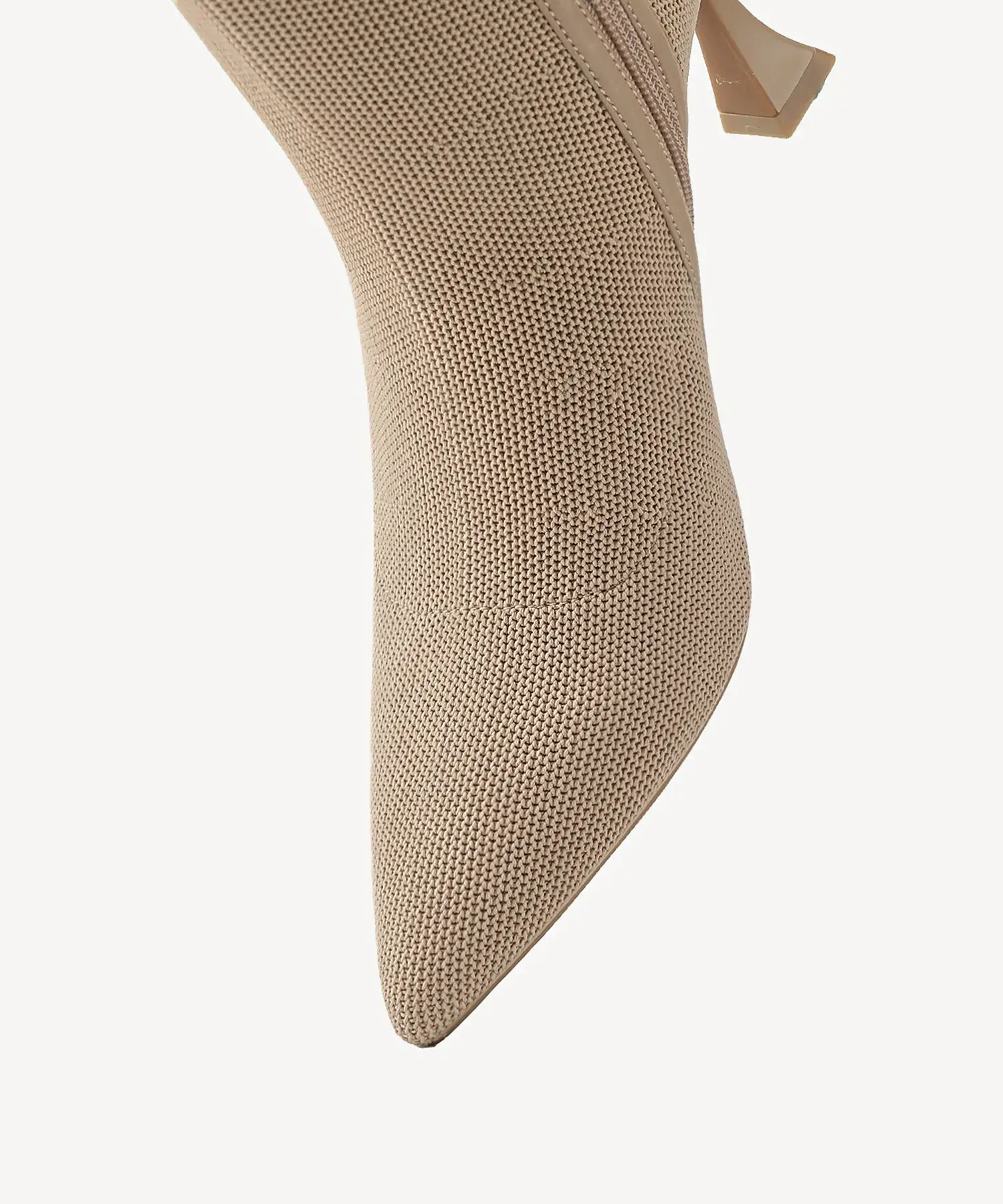 BelleKnit Bow Pointed Toe Heeled Ankle Boot - Image 4