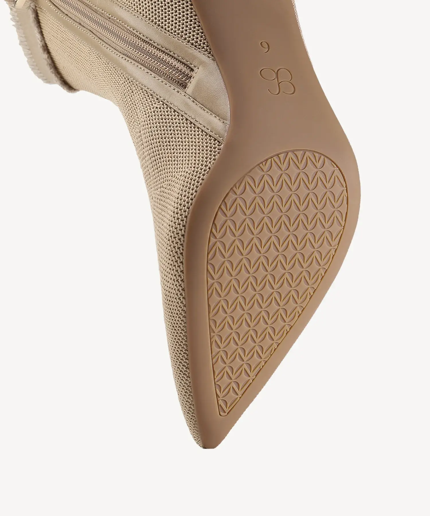 BelleKnit Bow Pointed Toe Heeled Ankle Boot - Image 6