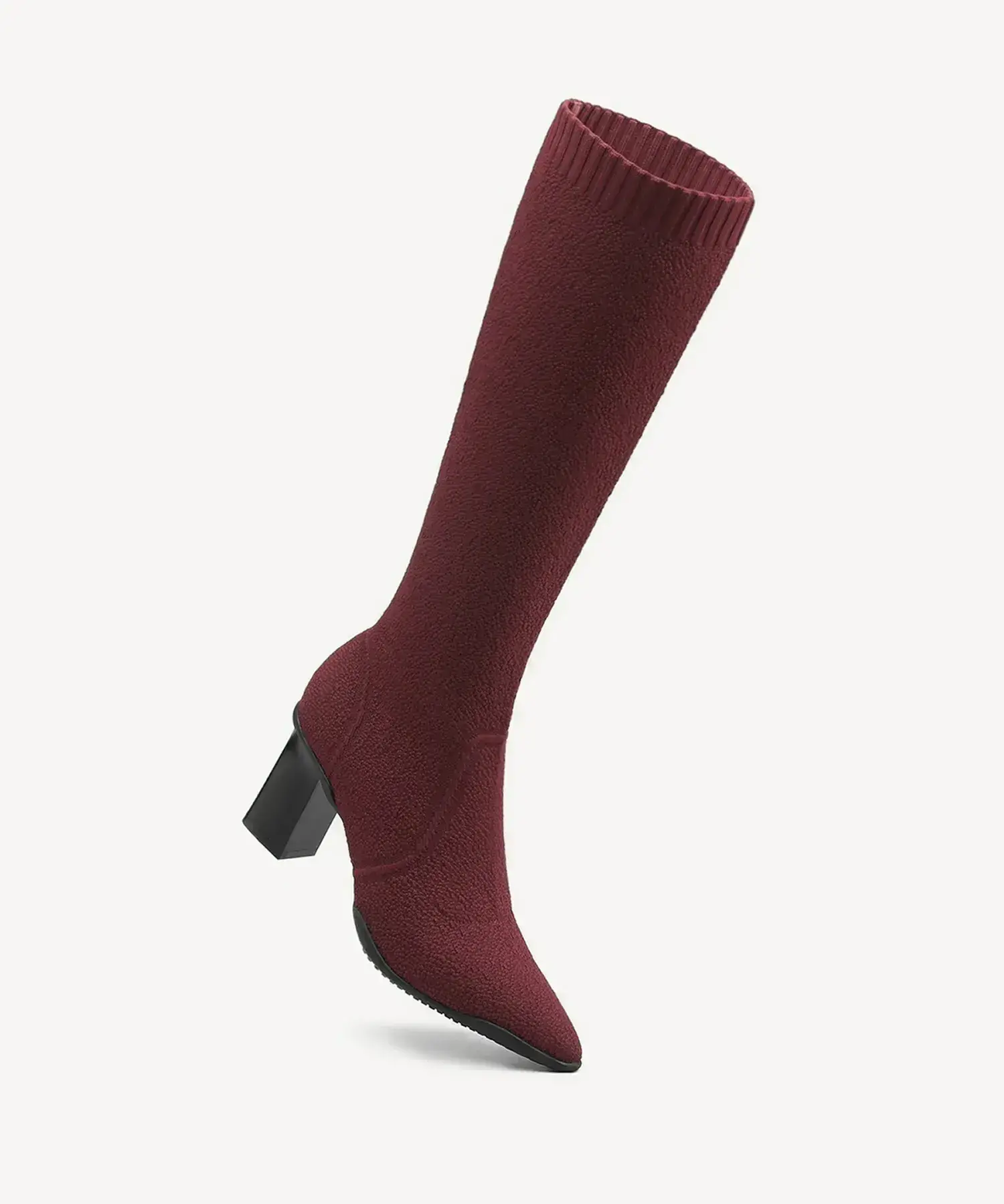 BelleVoyage Block Pointed Toe Heeled High Boot - Image 3