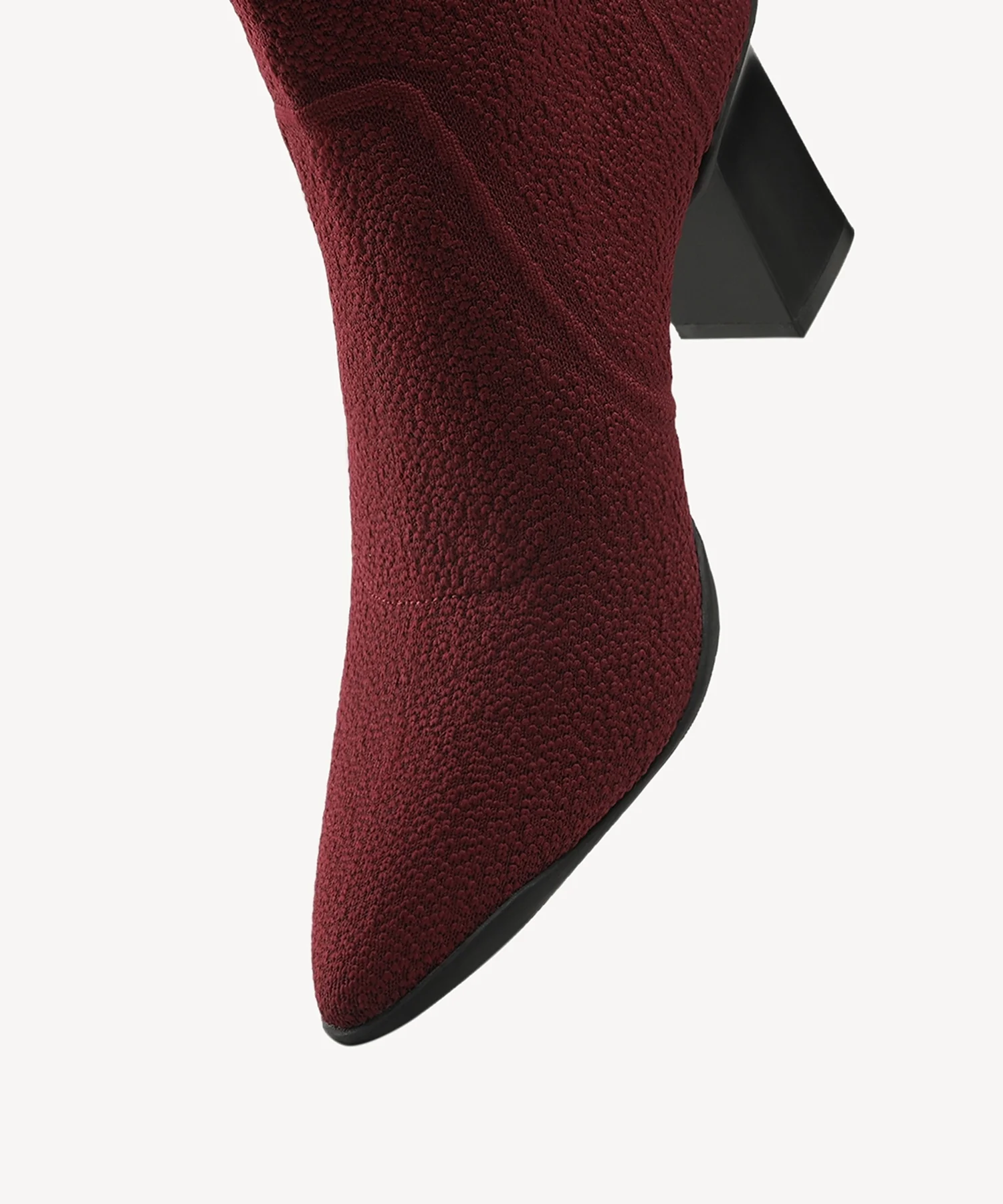 BelleVoyage Block Pointed Toe Heeled High Boot - Image 4