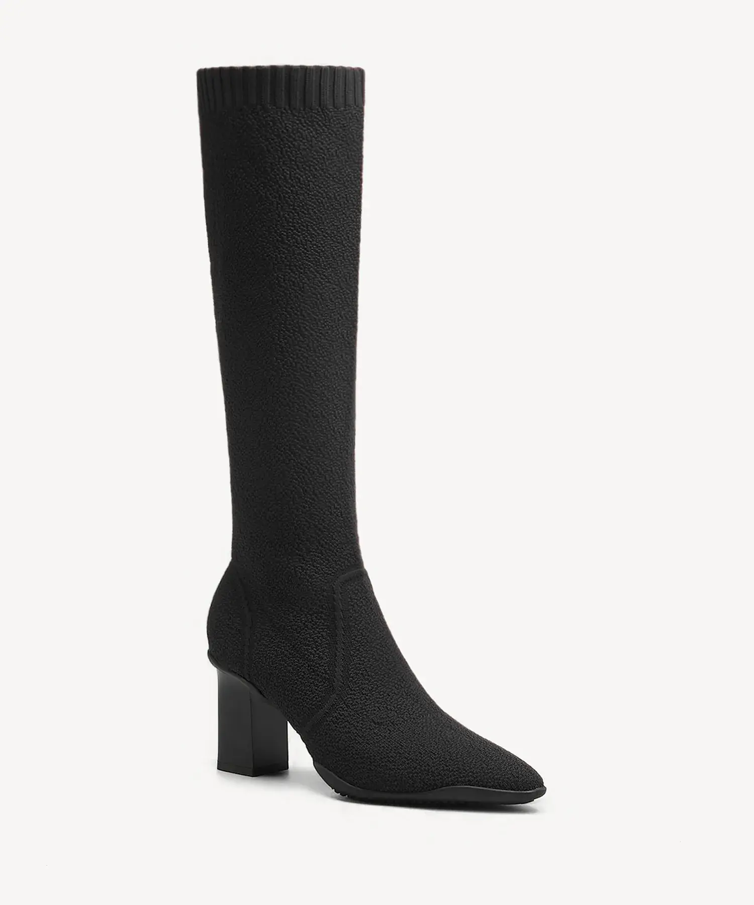 BelleVoyage Block Pointed Toe Heeled High Boot - Image 7
