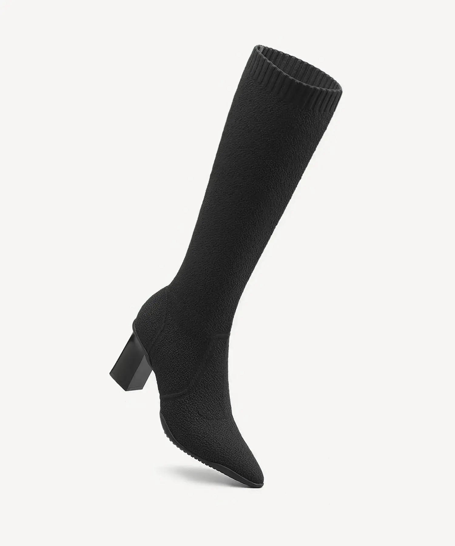 BelleVoyage Block Pointed Toe Heeled High Boot - Image 9