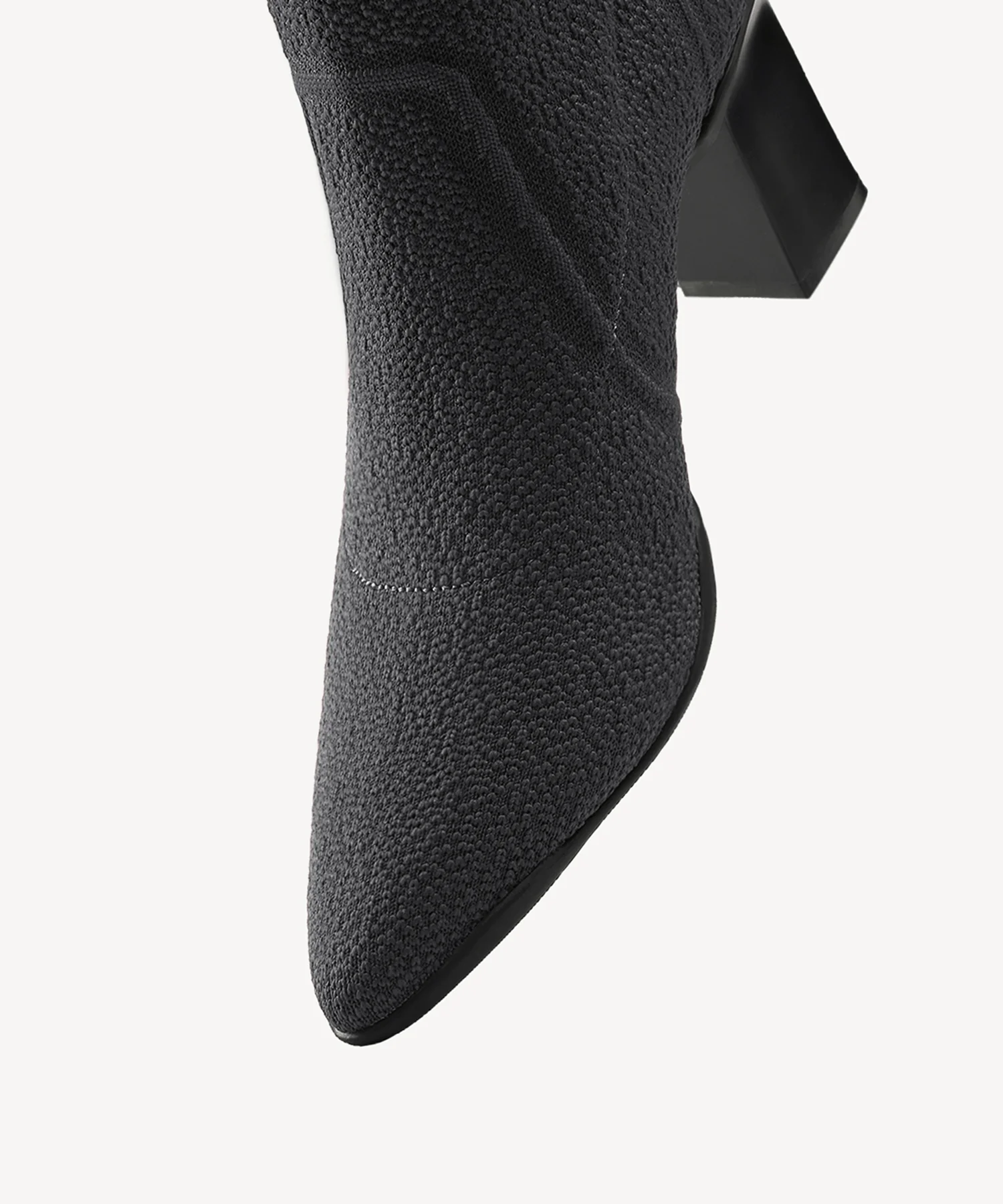 BelleVoyage Block Pointed Toe Sock Ankle Boot - Image 28