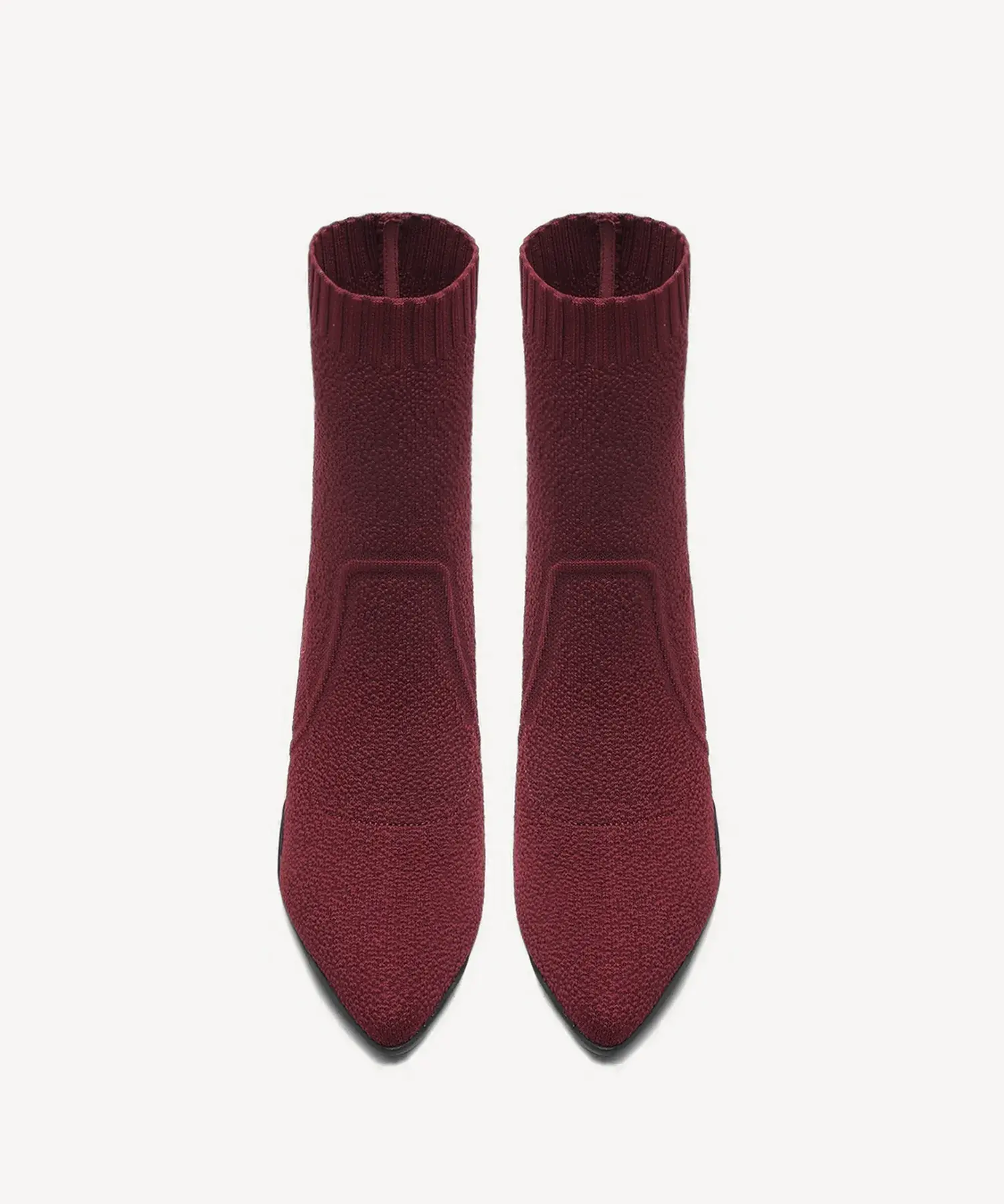 BelleVoyage Block Pointed Toe Sock Ankle Boot - Image 14