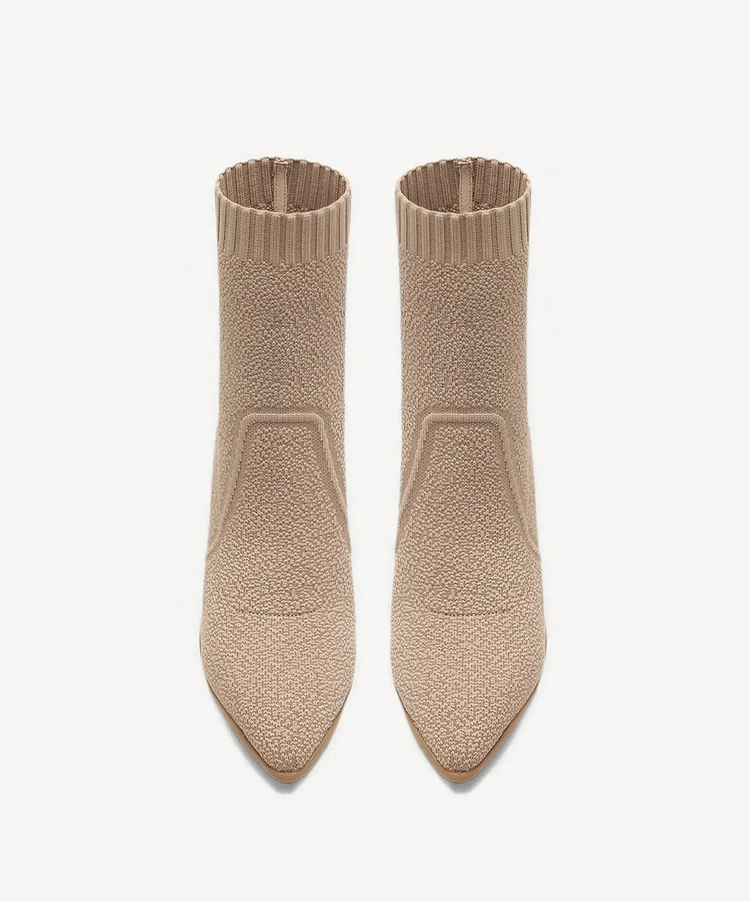 BelleVoyage Block Pointed Toe Sock Ankle Boot - Image 2