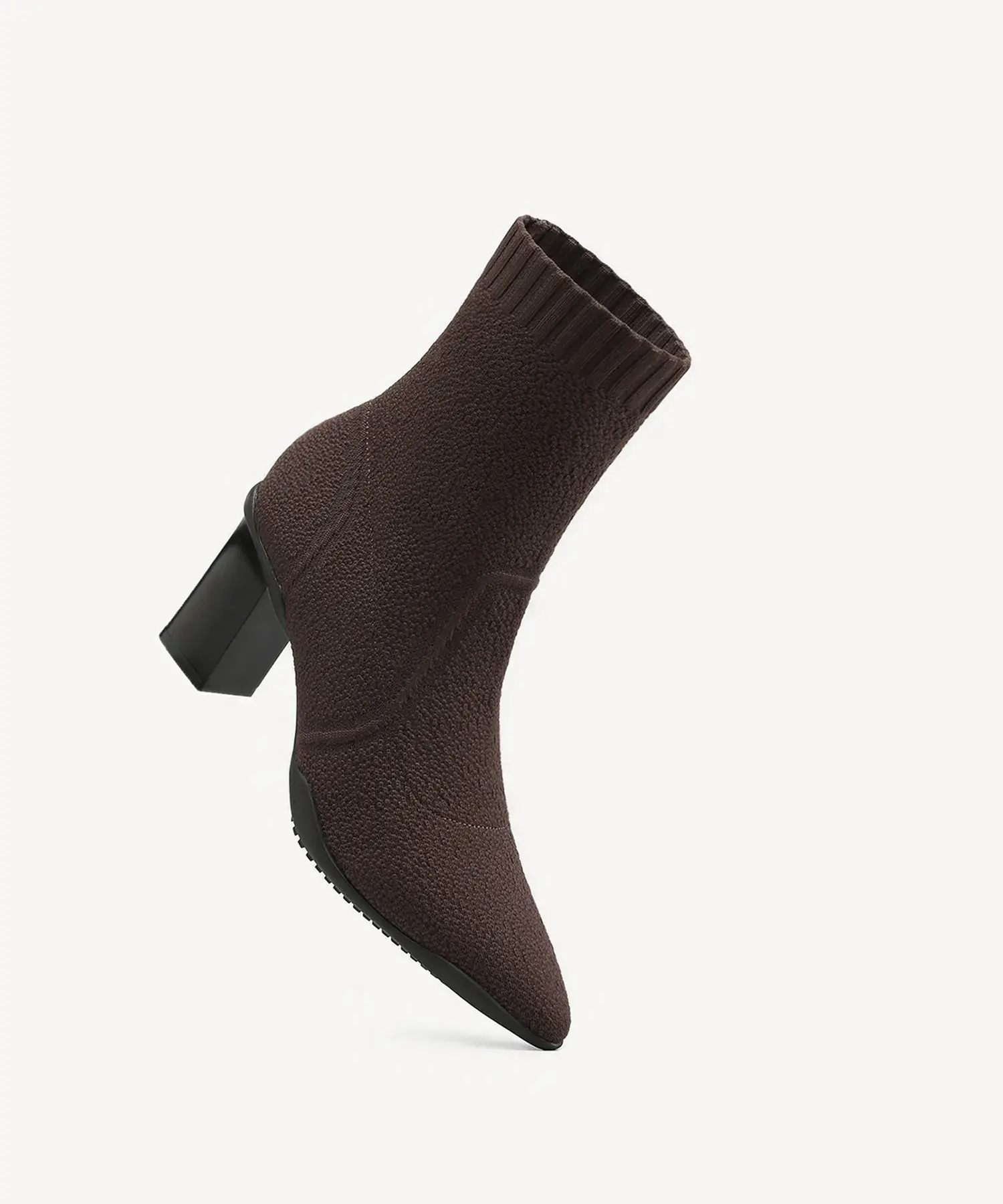 BelleVoyage Block Pointed Toe Sock Ankle Boot - Image 21