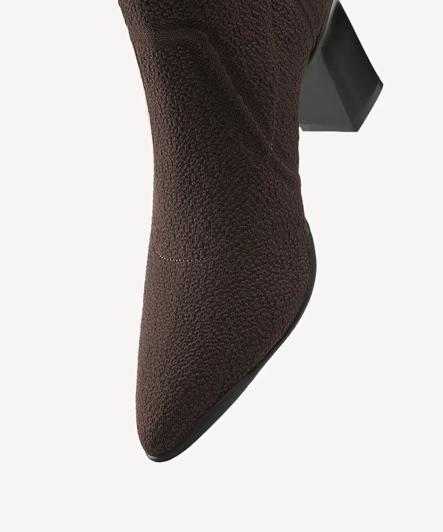 BelleVoyage Block Pointed Toe Sock Ankle Boot - Image 22