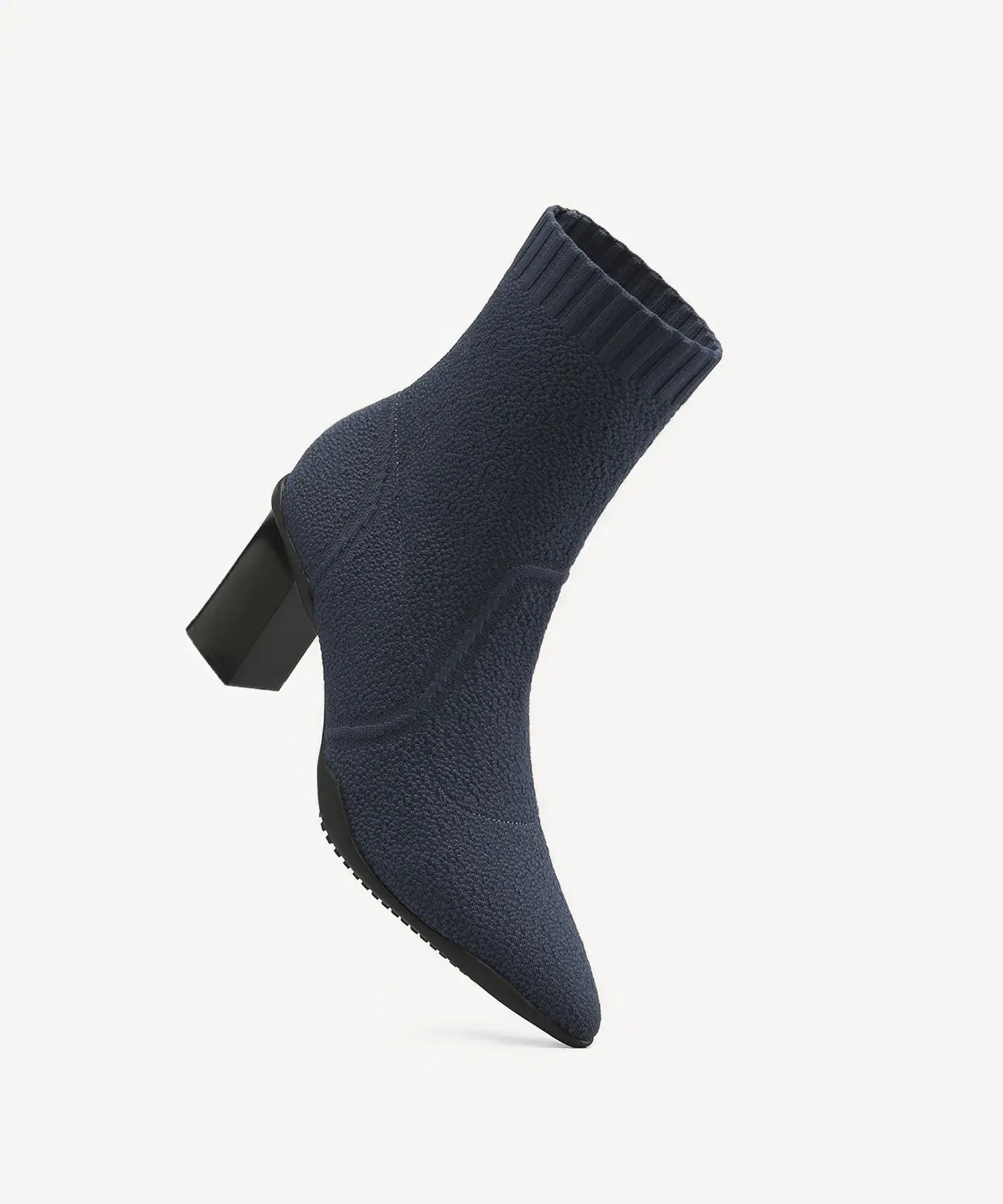 BelleVoyage Block Pointed Toe Sock Ankle Boot - Image 33