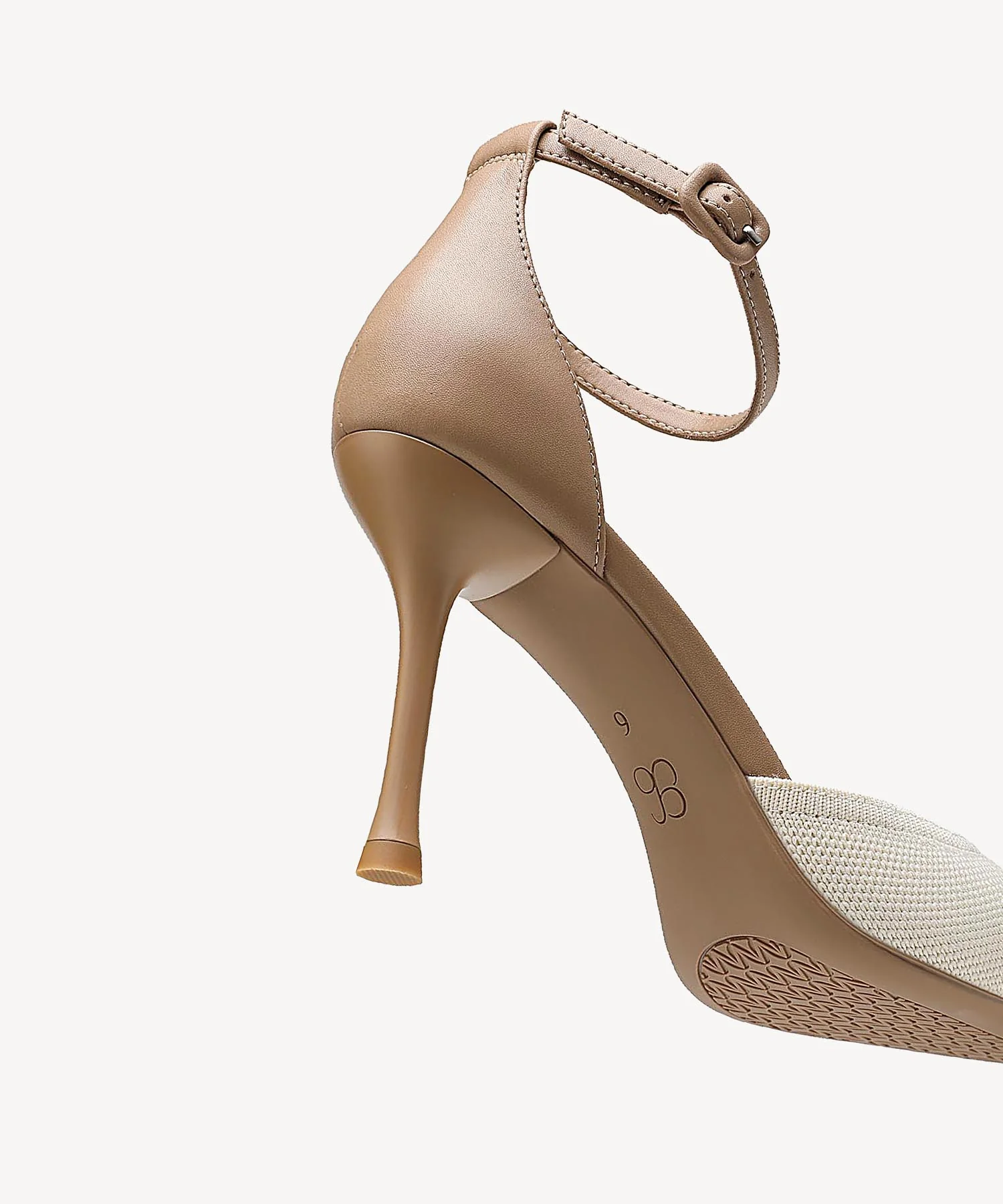 Bicolor Strapped Pointed Toe Stiletto Pump - Image 5