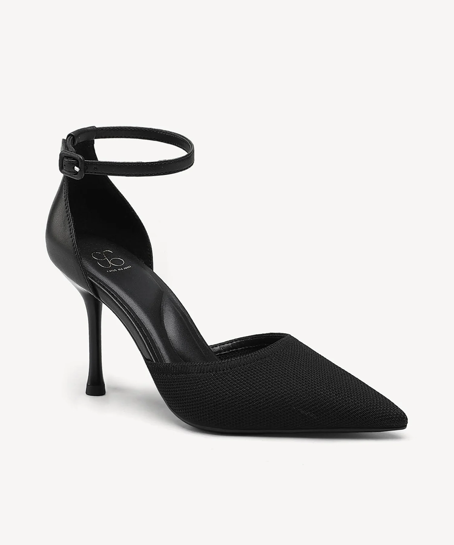 Bicolor Strapped Pointed Toe Stiletto Pump - Image 8