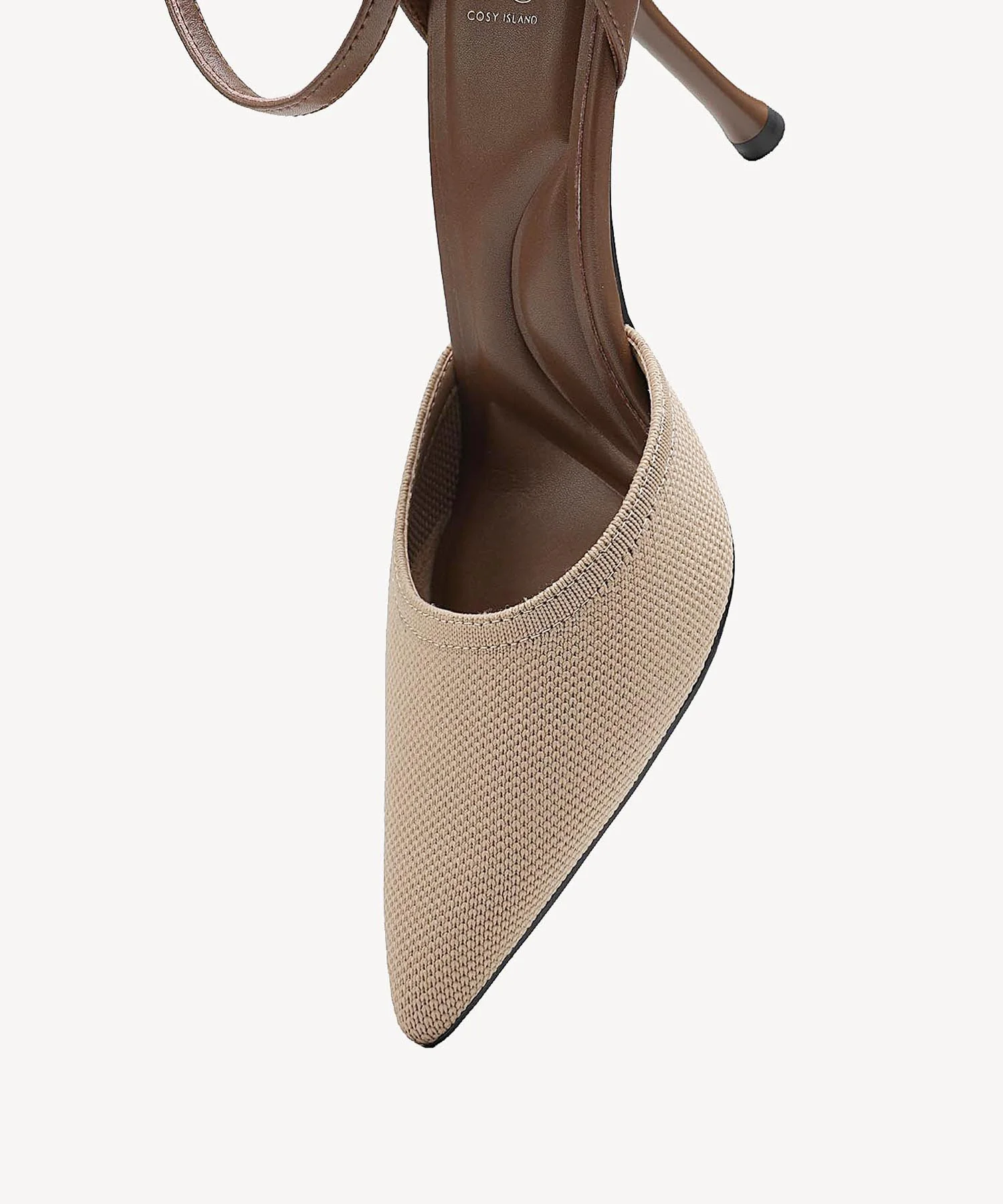 Bicolor Strapped Pointed Toe Stiletto Pump - Image 17
