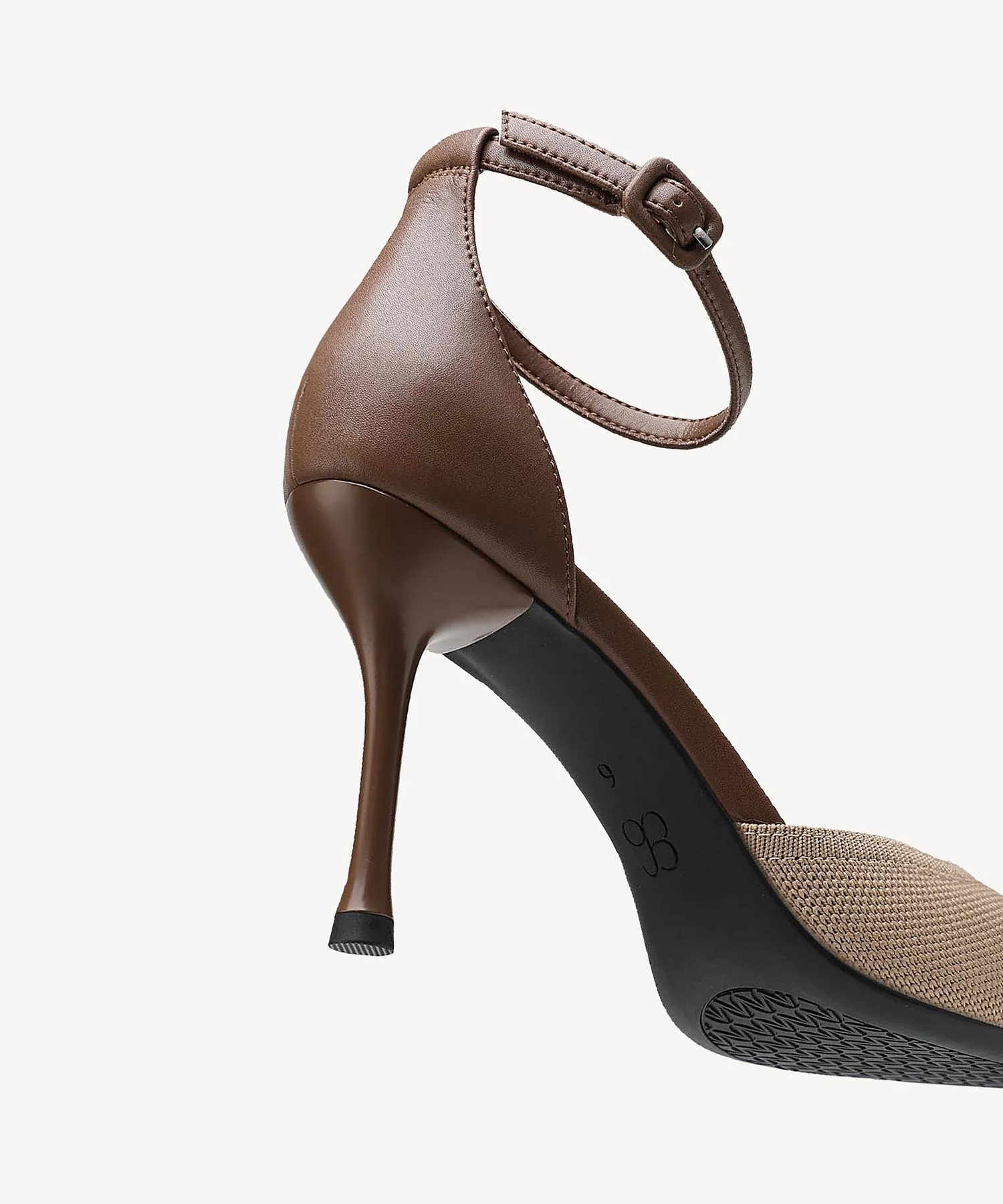 Bicolor Strapped Pointed Toe Stiletto Pump - Image 18