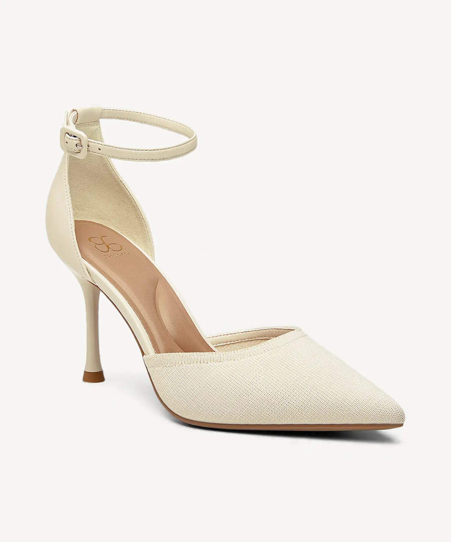 Bicolor Strapped Pointed Toe Stiletto Pump - Image 26