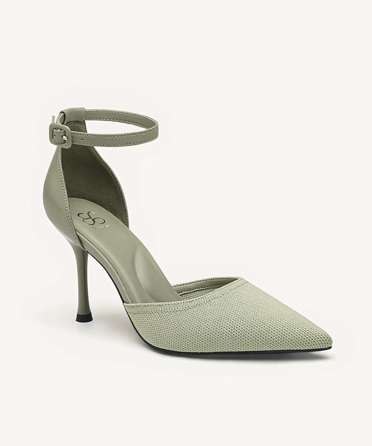 Bicolor Strapped Pointed Toe Stiletto Pump - Image 38