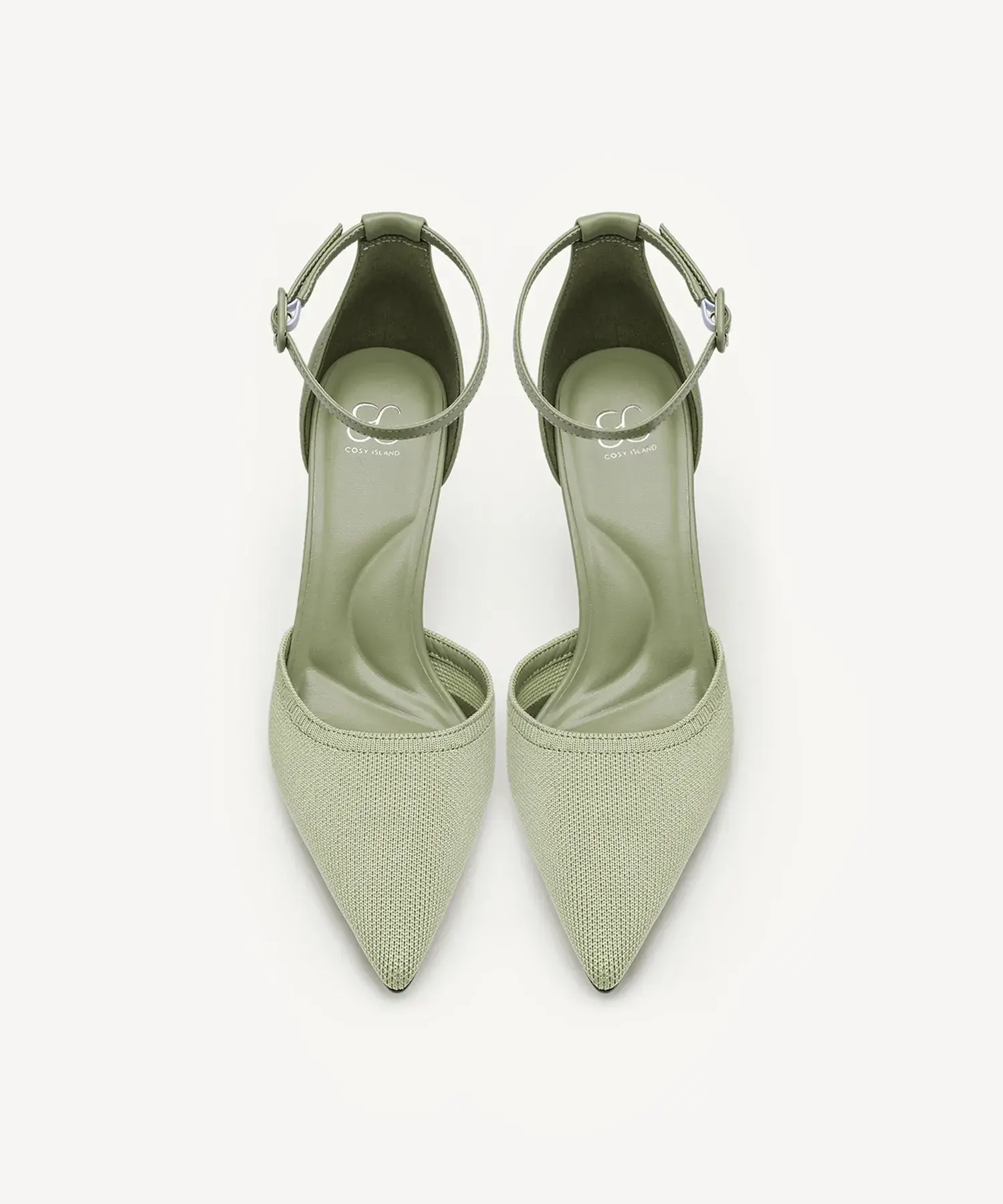 Bicolor Strapped Pointed Toe Stiletto Pump - Image 39