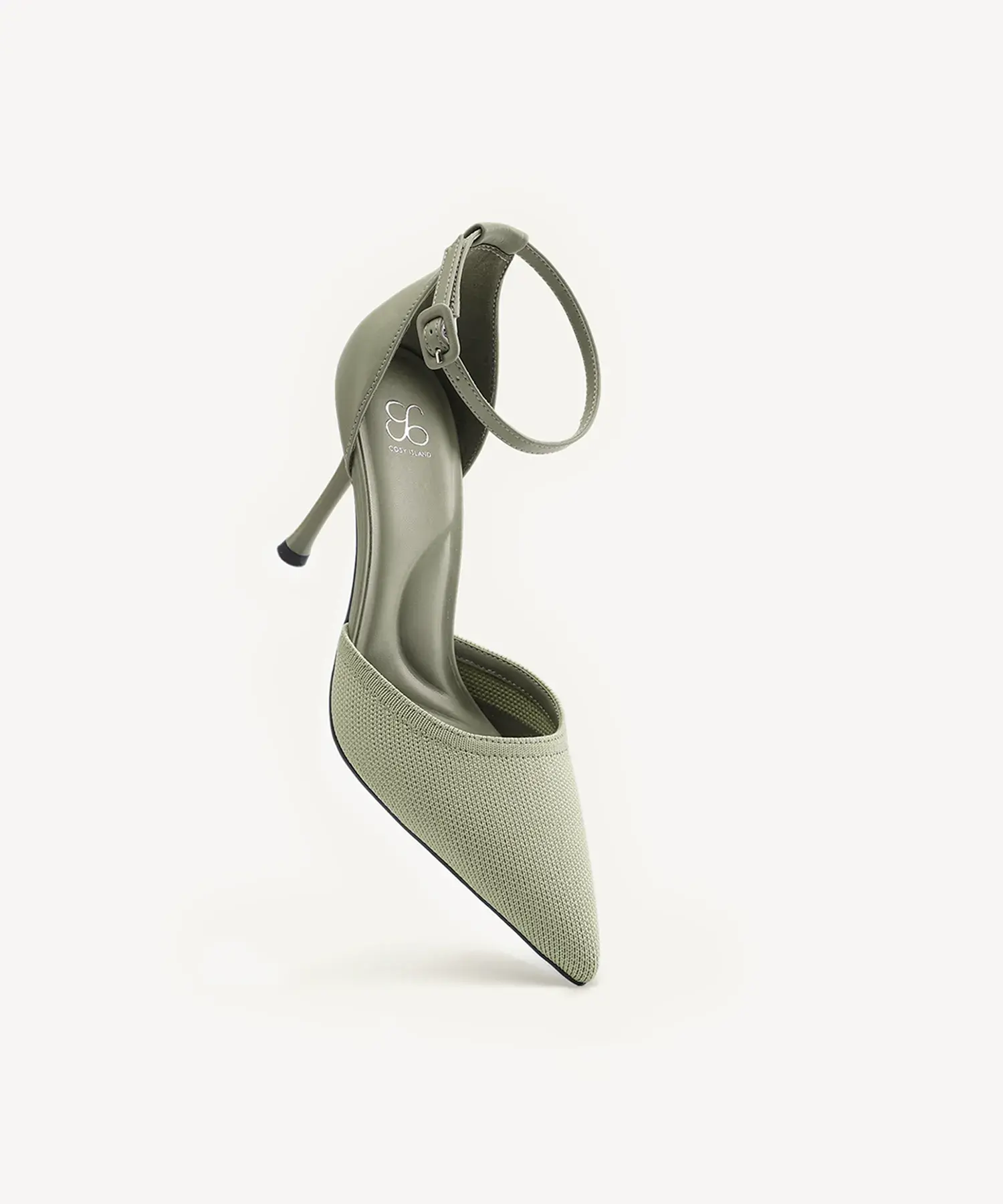 Bicolor Strapped Pointed Toe Stiletto Pump - Image 40