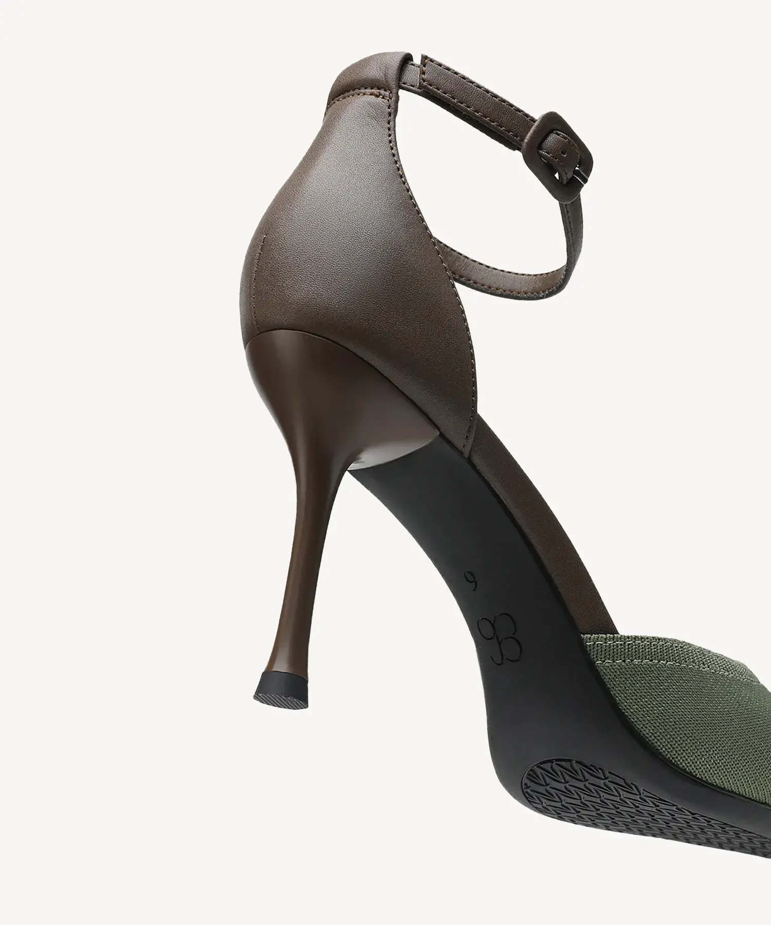 Bicolor Strapped Pointed Toe Stiletto Pump - Image 48
