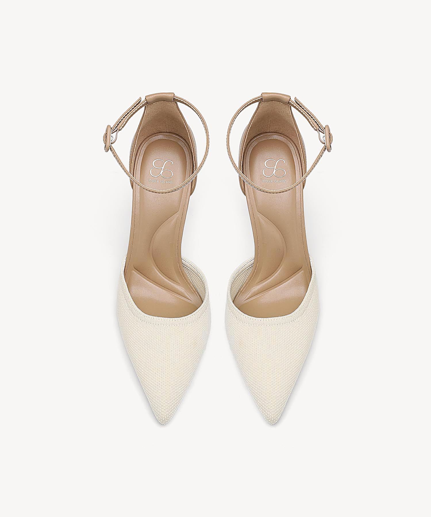 Bicolor Strapped Pointed Toe Stiletto Pump - Image 2