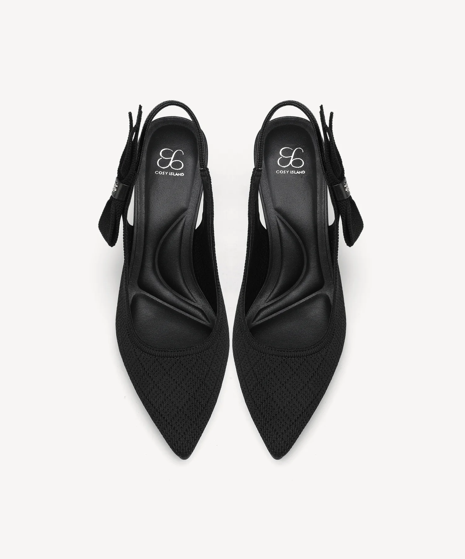 EverLush Bowknot Pointed Toe Heeled Slingback - Low Heeled - Image 8