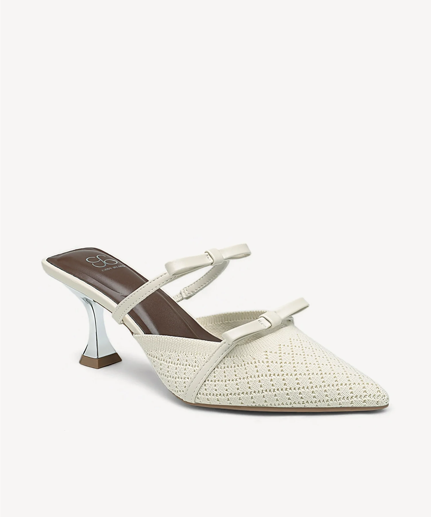 Bowtention Pointed Toe Heeled Mule - Image 43