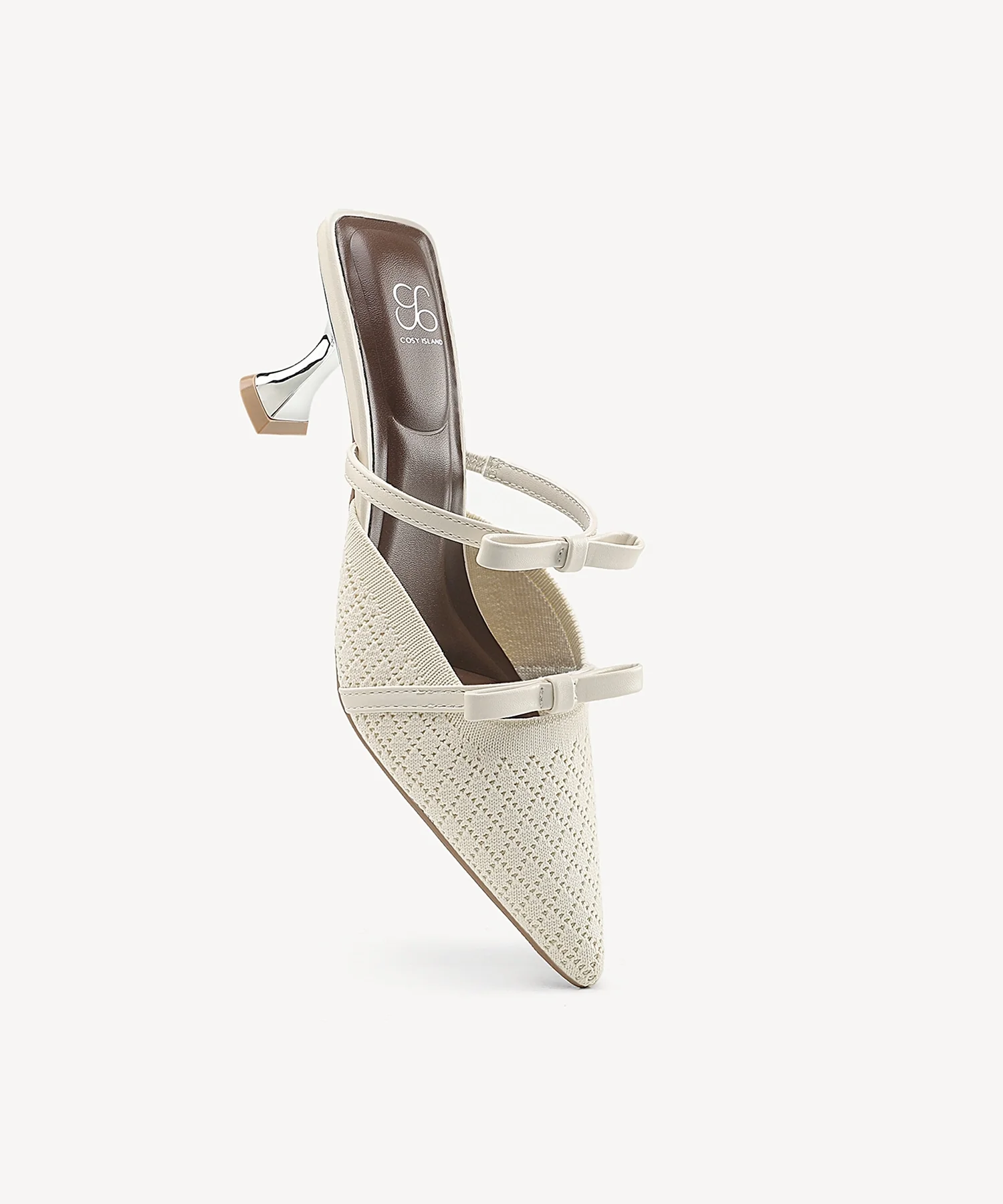 Bowtention Pointed Toe Heeled Mule - Image 46