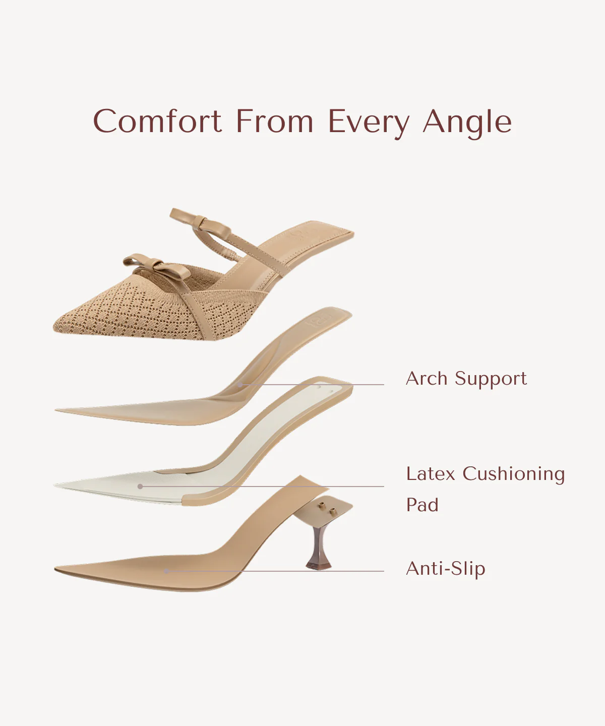 Bowtention Pointed Toe Heeled Mule - Image 10