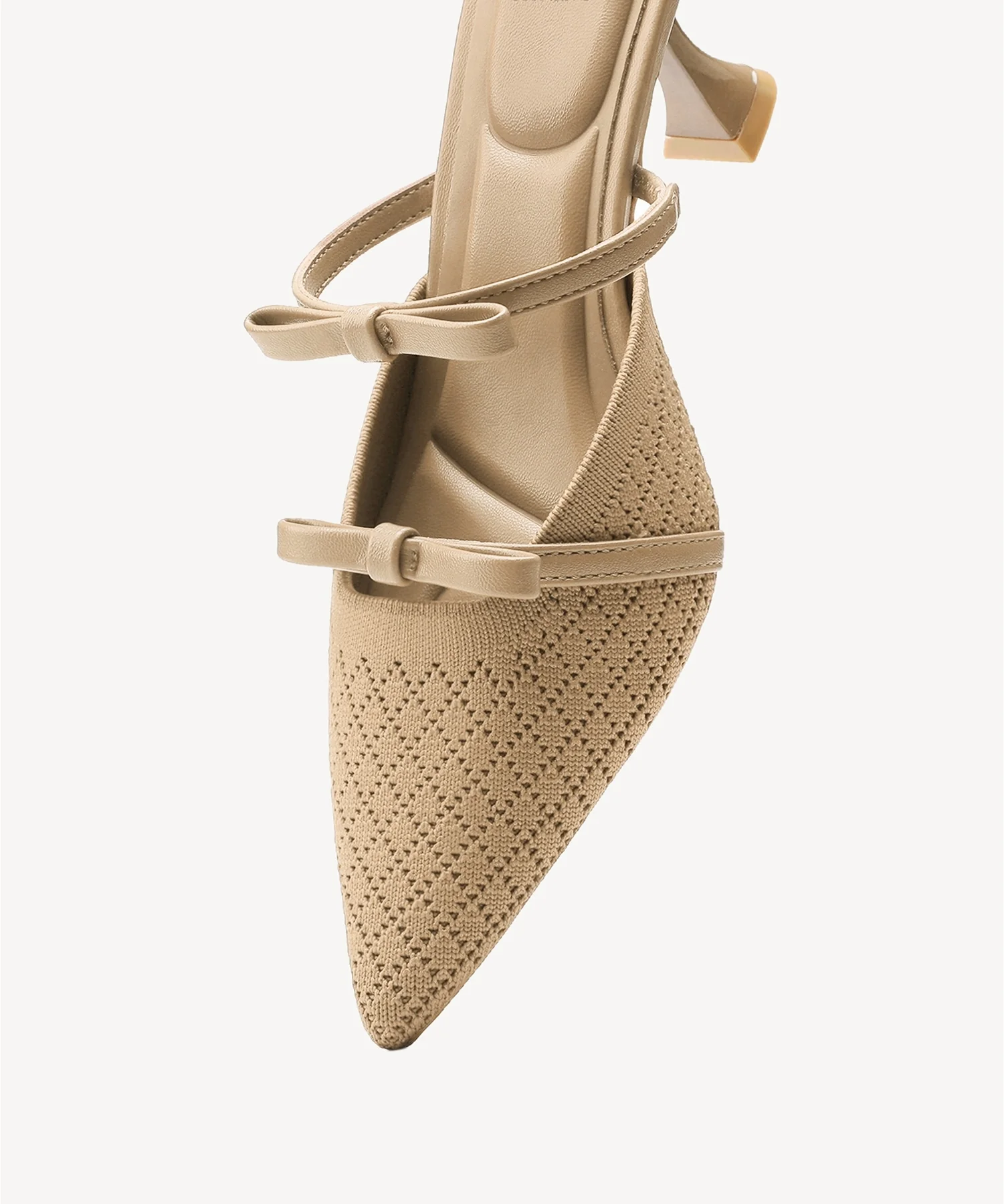 Bowtention Pointed Toe Heeled Mule - Image 12