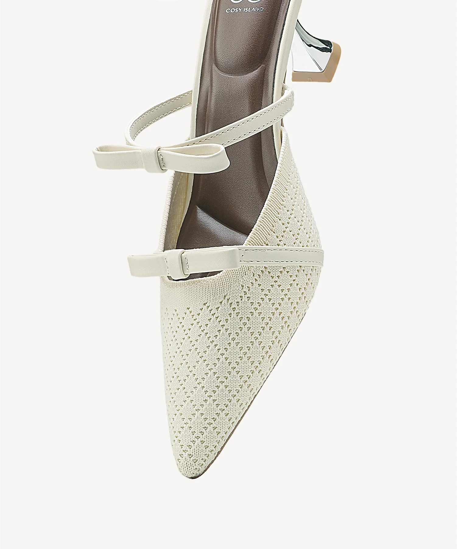 Bowtention Pointed Toe Heeled Mule - Image 47