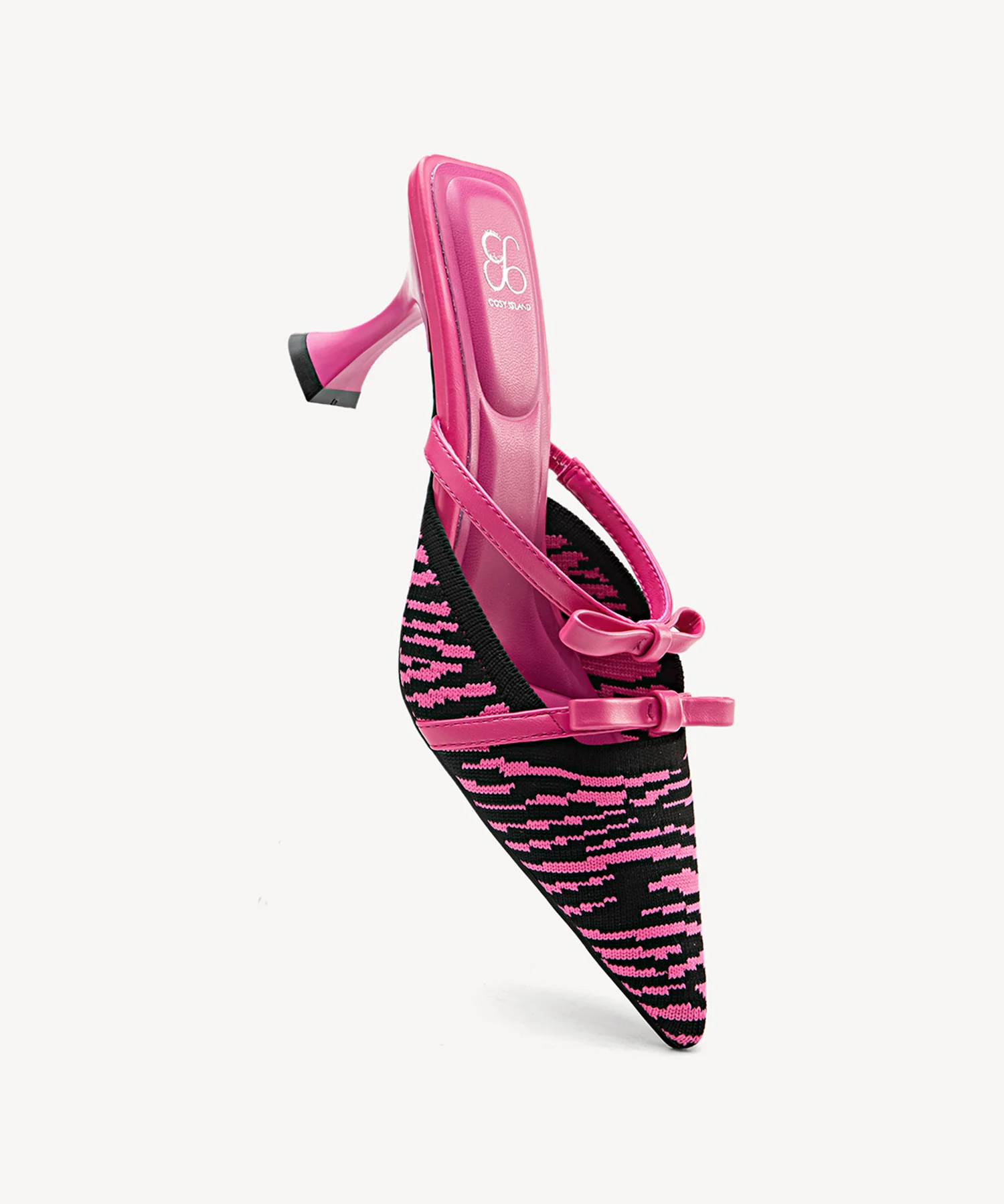 Bowtention Pointed Toe Heeled Mule - Image 3
