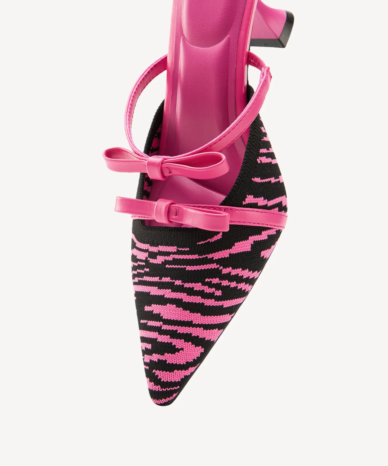 Bowtention Pointed Toe Heeled Mule - Image 4
