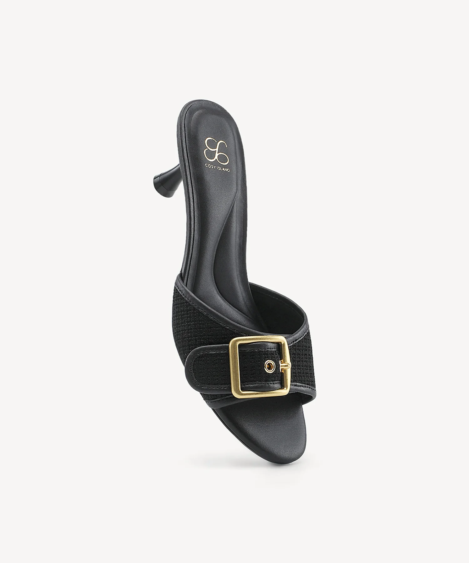 BuckleGrace Woven Kitten Heeled Sandal - Image 15