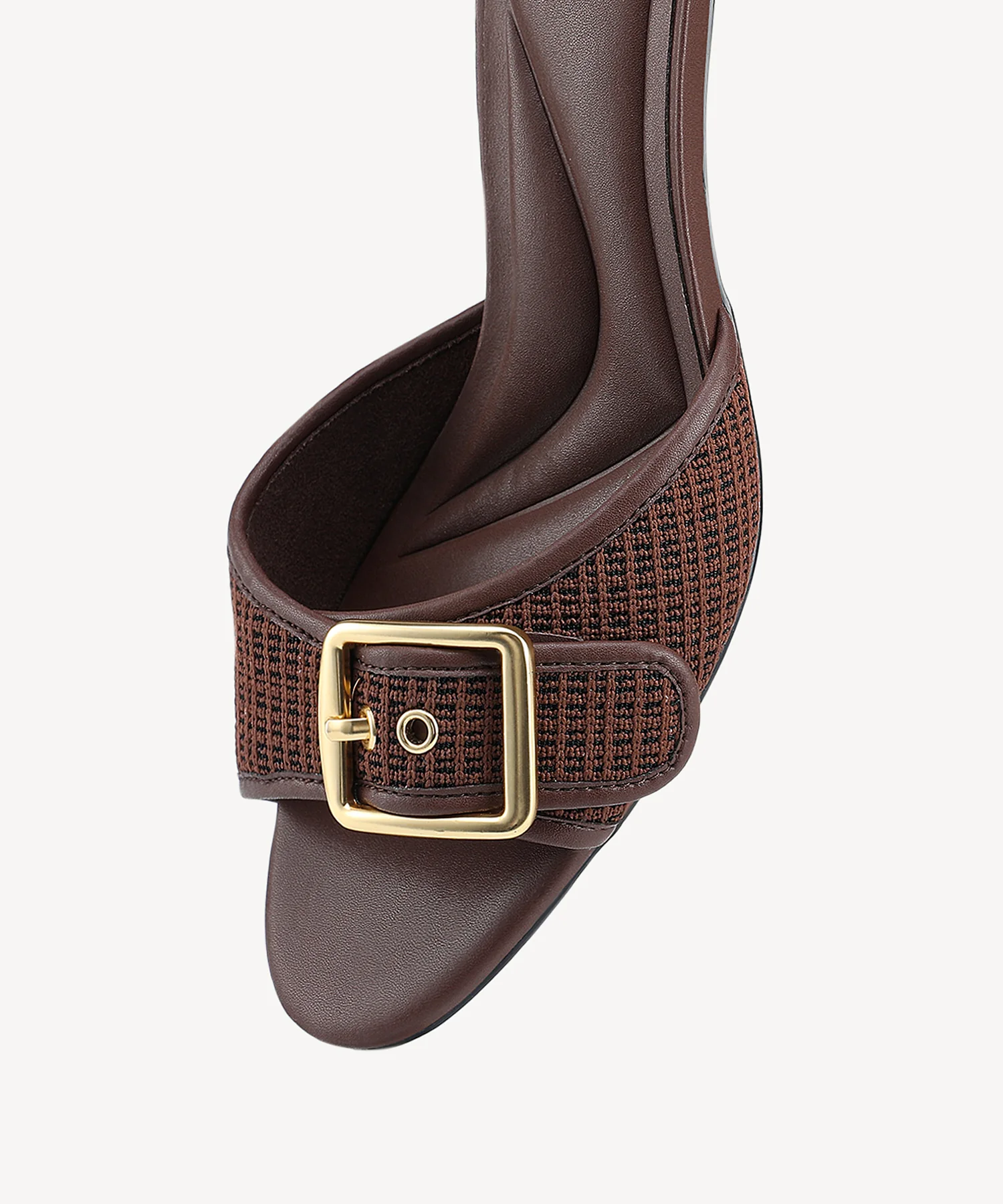 BuckleGrace Woven Kitten Heeled Sandal - Image 10