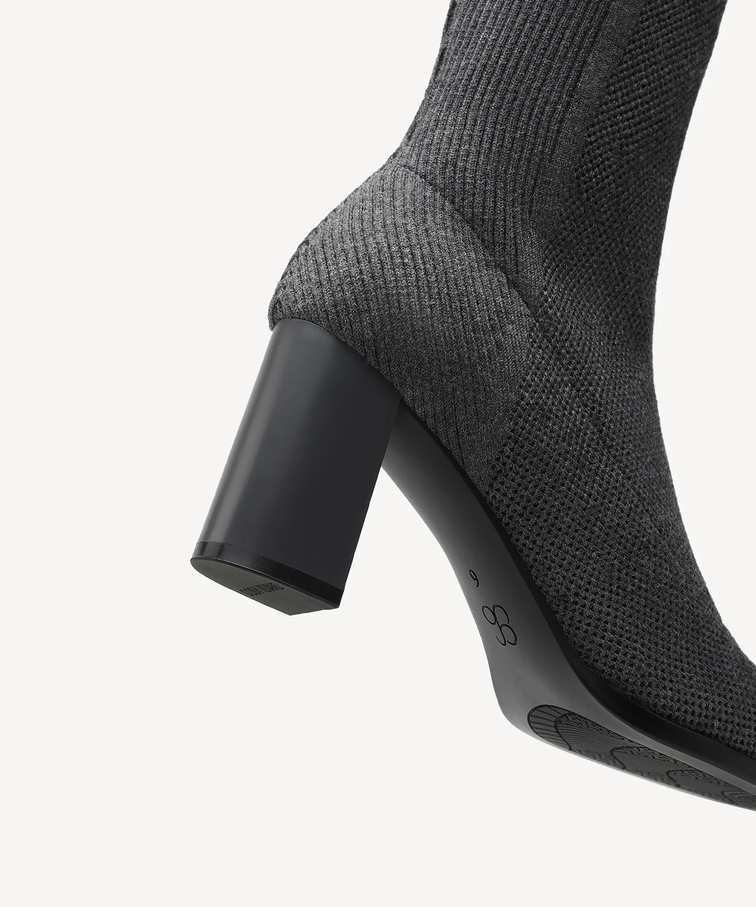 Cozy Woven Square Toe Block Heel High Boot - Image 5