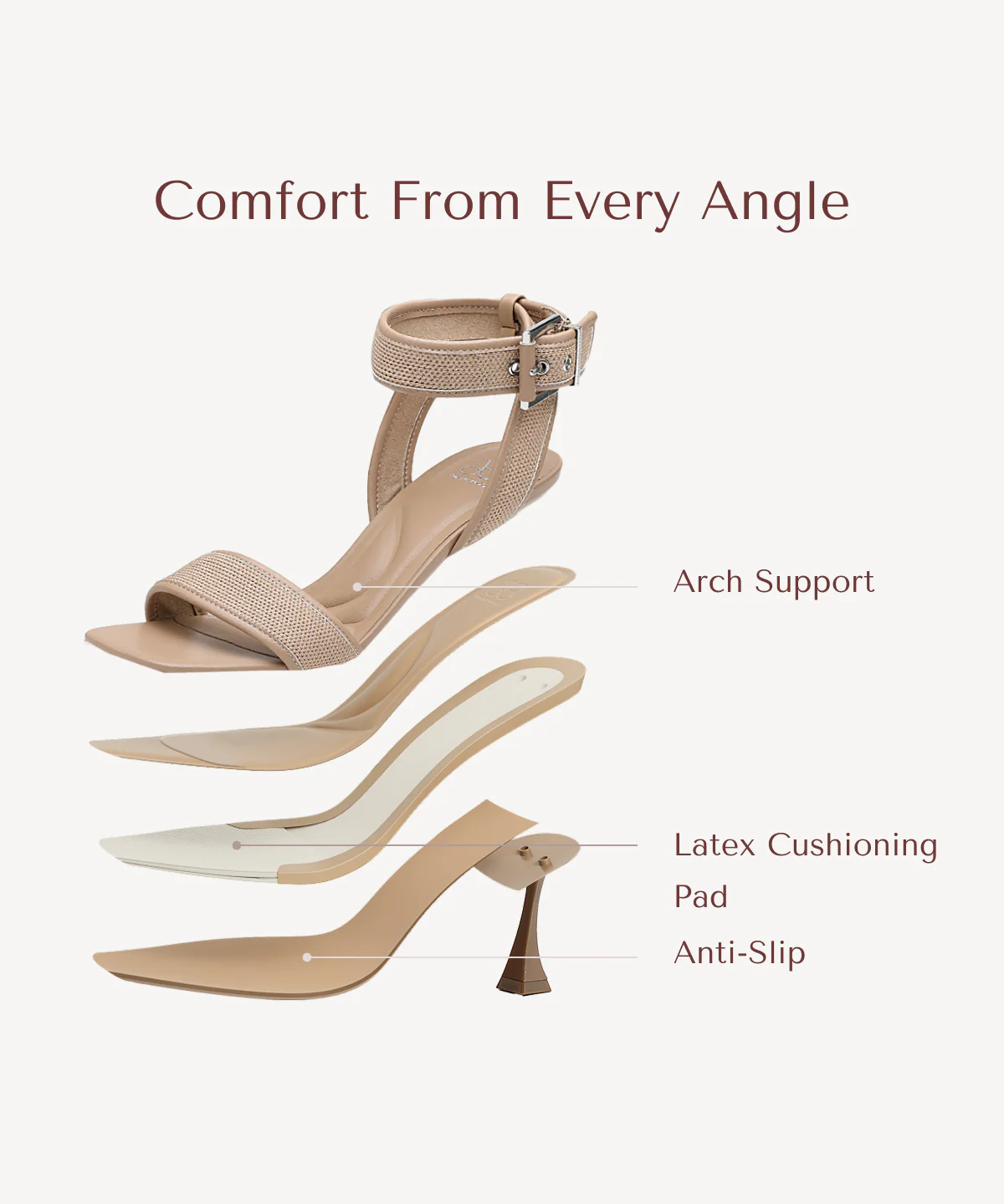 ComfyStrap Ankle Heeled Sandal - Image 10