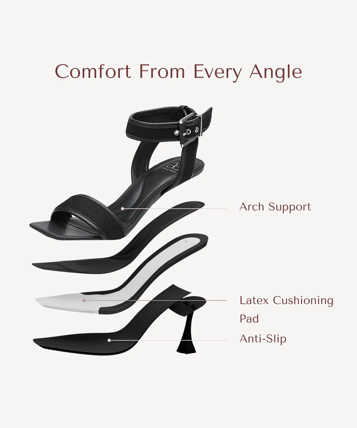 ComfyStrap Ankle Heeled Sandal - Image 17