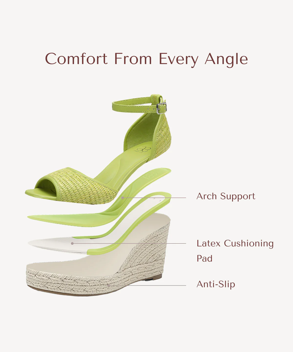 Commute Espadrilles Round Toe Wedge Sandal - Image 31