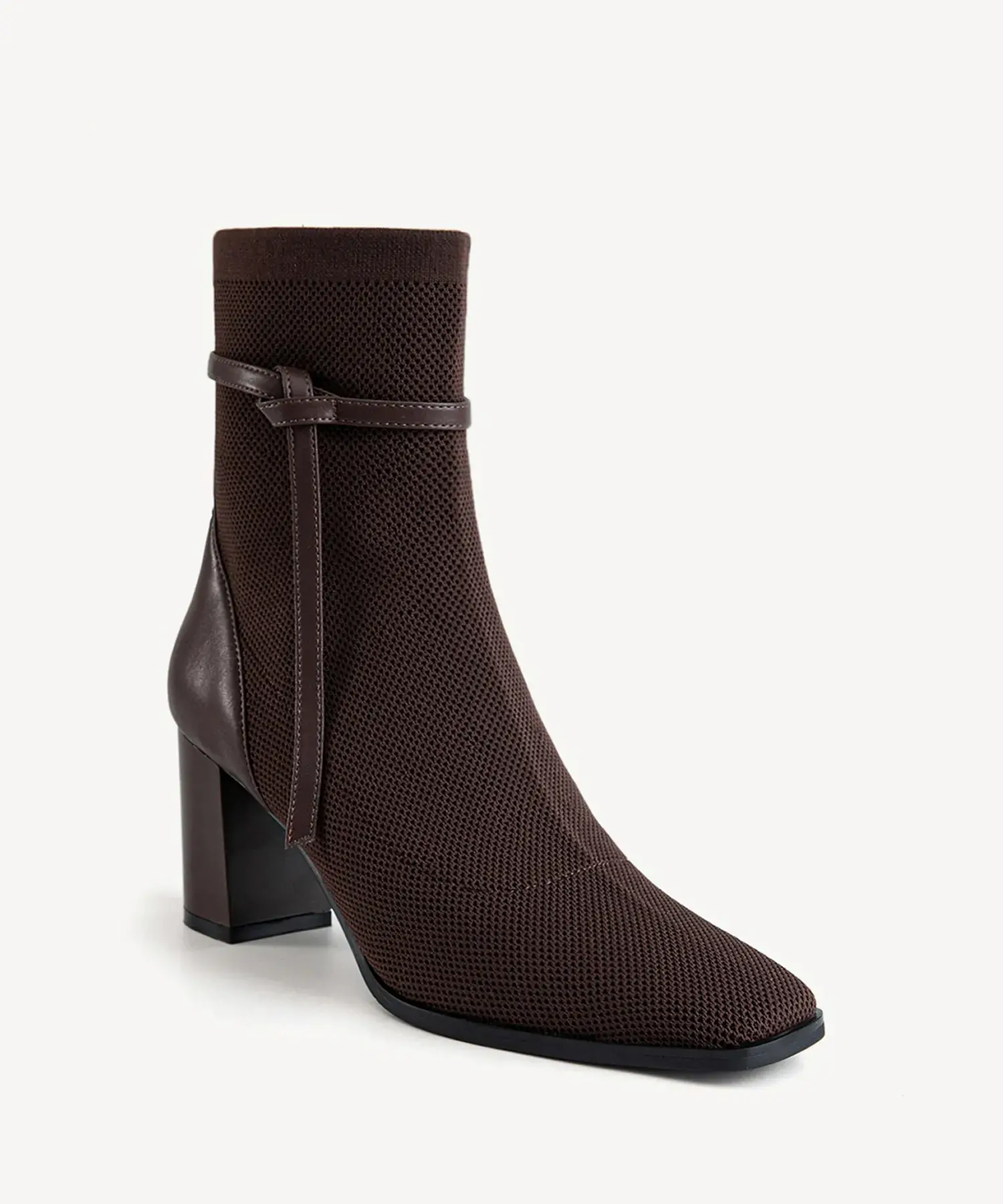 AmberGlow Square Toe Heeled Ankle Boot - Image 6