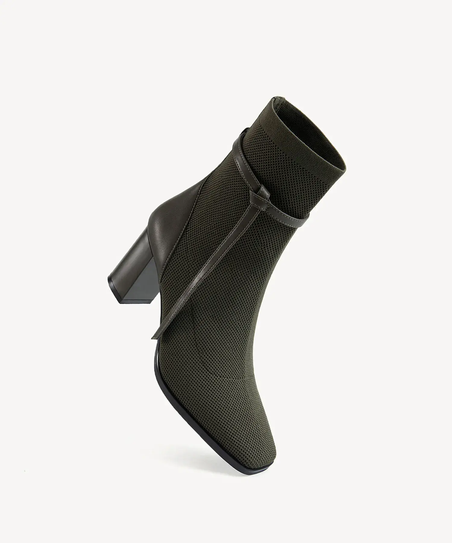 AmberGlow Square Toe Heeled Ankle Boot - Image 13