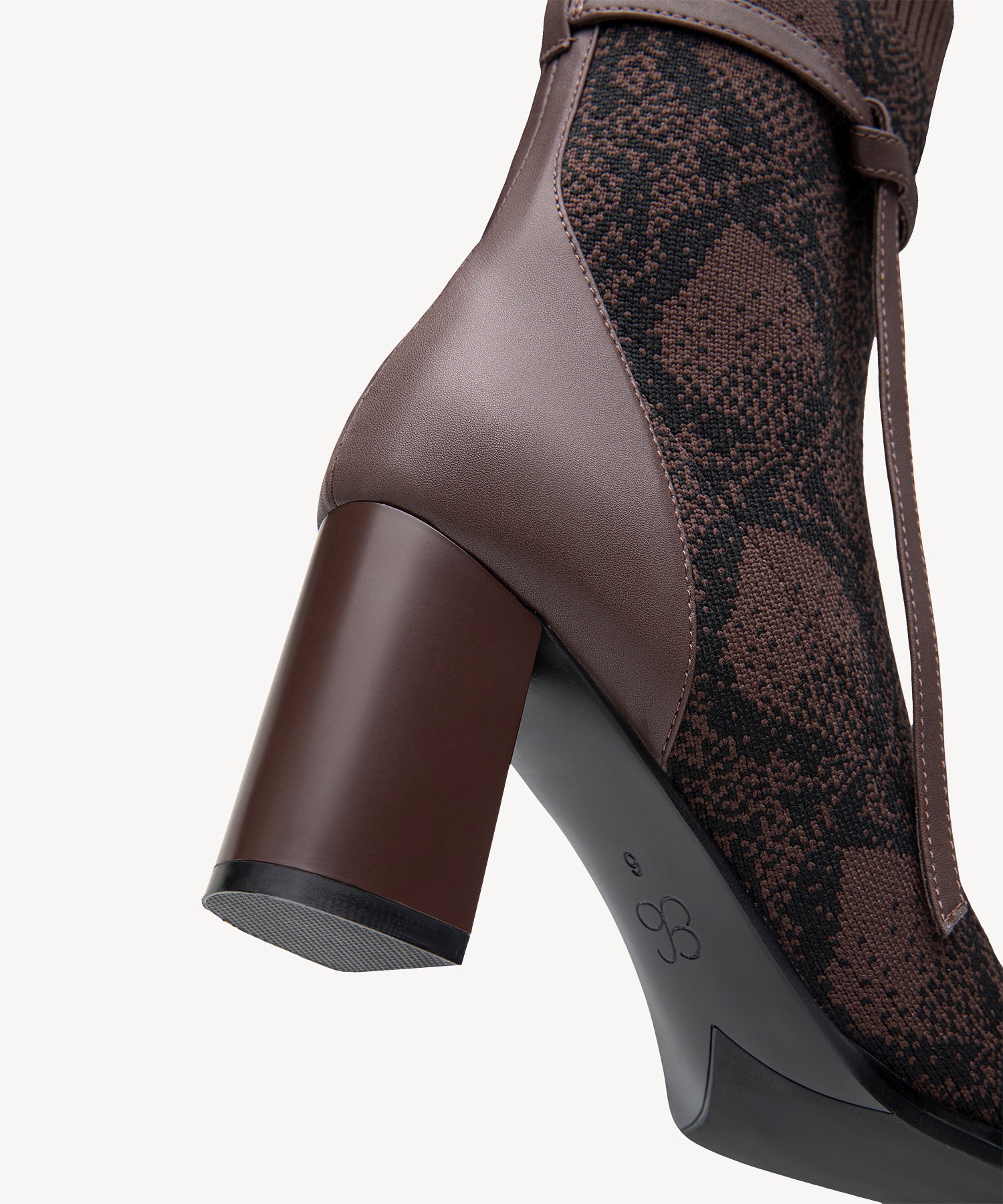 AmberGlow Square Toe Heeled Ankle Boot - Image 5