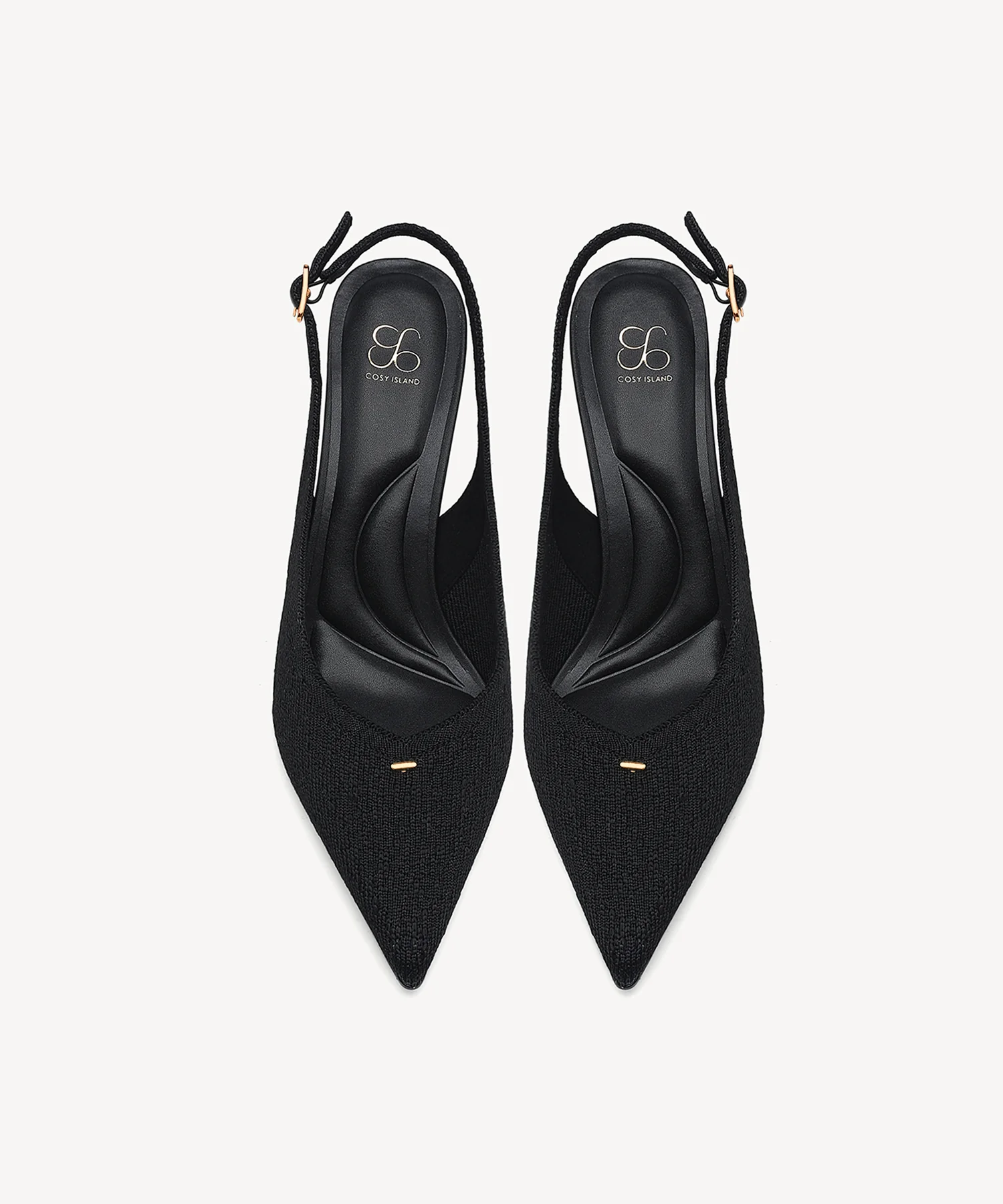 Contour V-Luxe Pointed Toe Heeled Slingback - Image 2