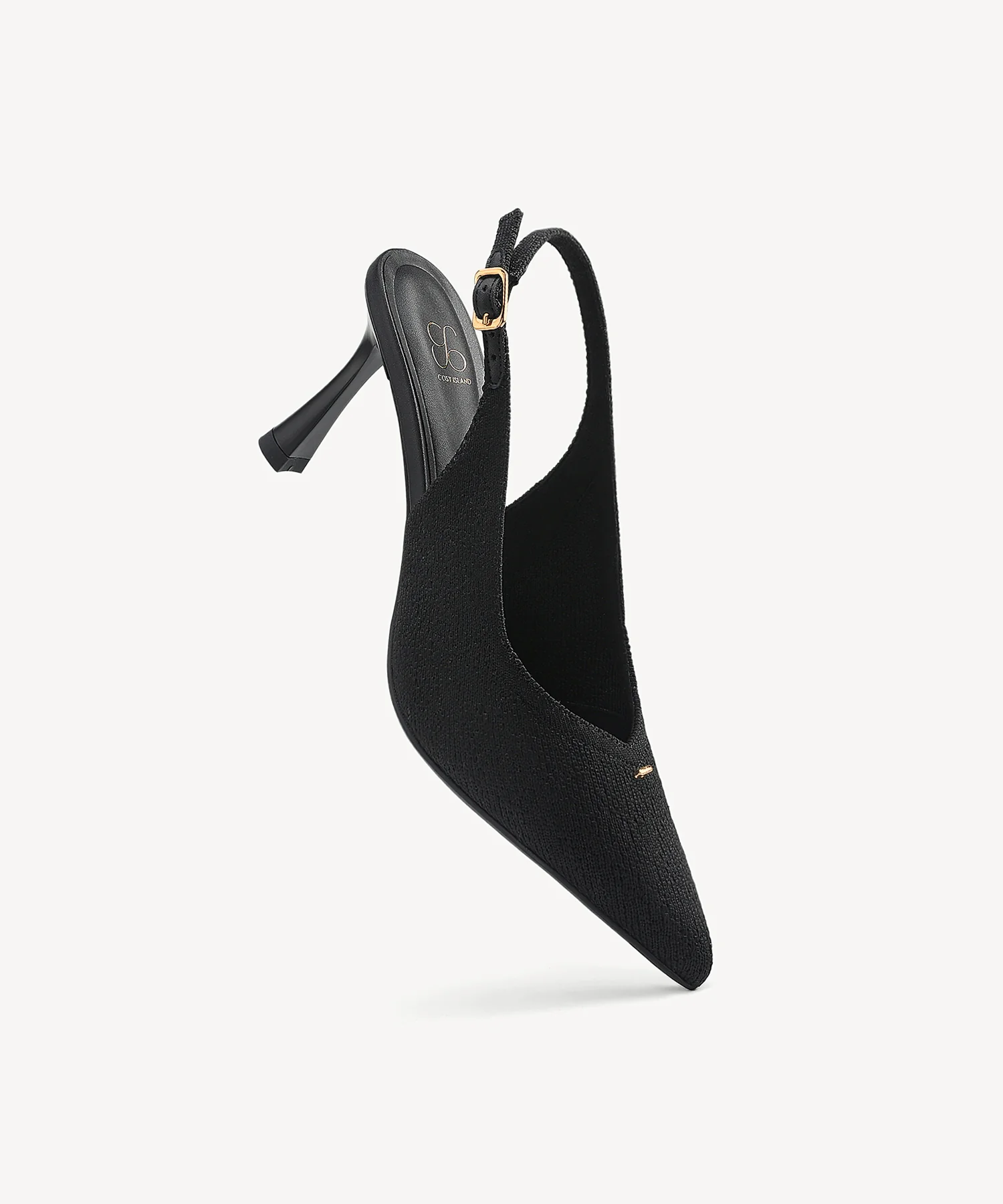 Contour V-Luxe Pointed Toe Heeled Slingback - Image 3